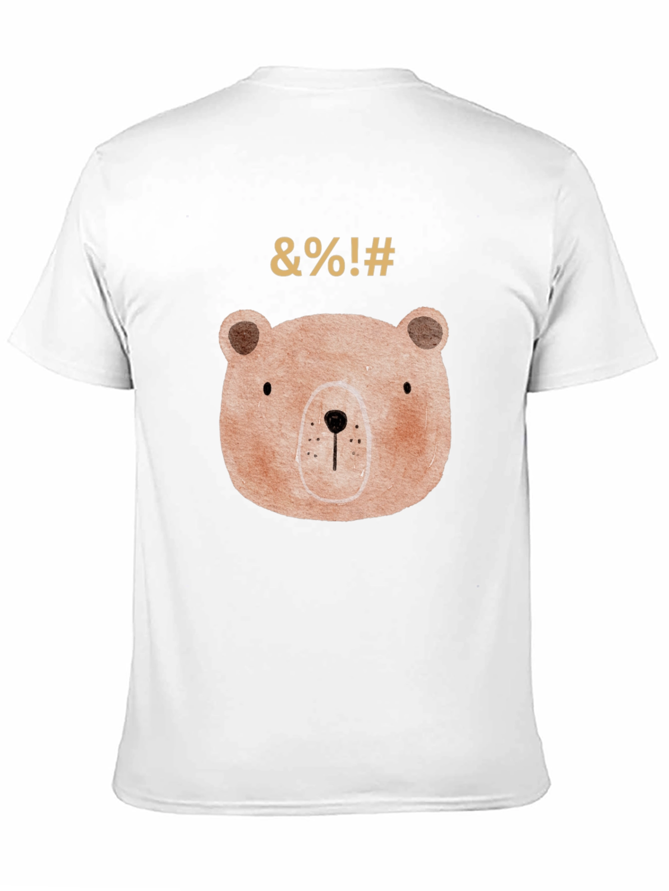 Black Funny Bear Graphic Black T-Shirt view 11