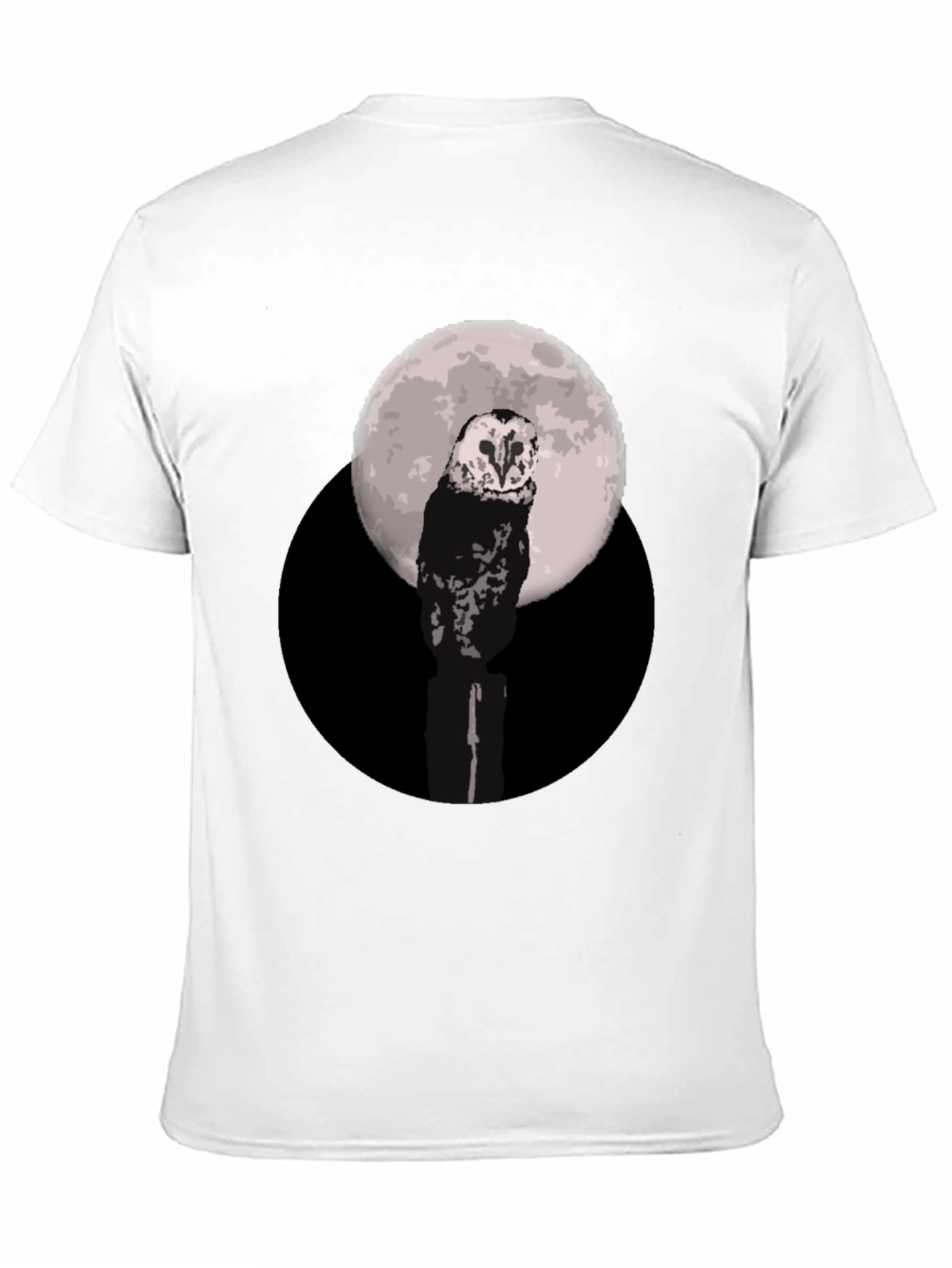 Black Owl Moon Graphic Tee - Black Cotton Blend view 11