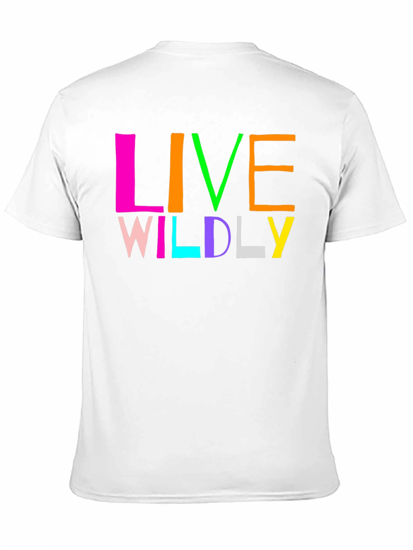 Black Live Wildly Graphic Tee - Colorful Design view 11
