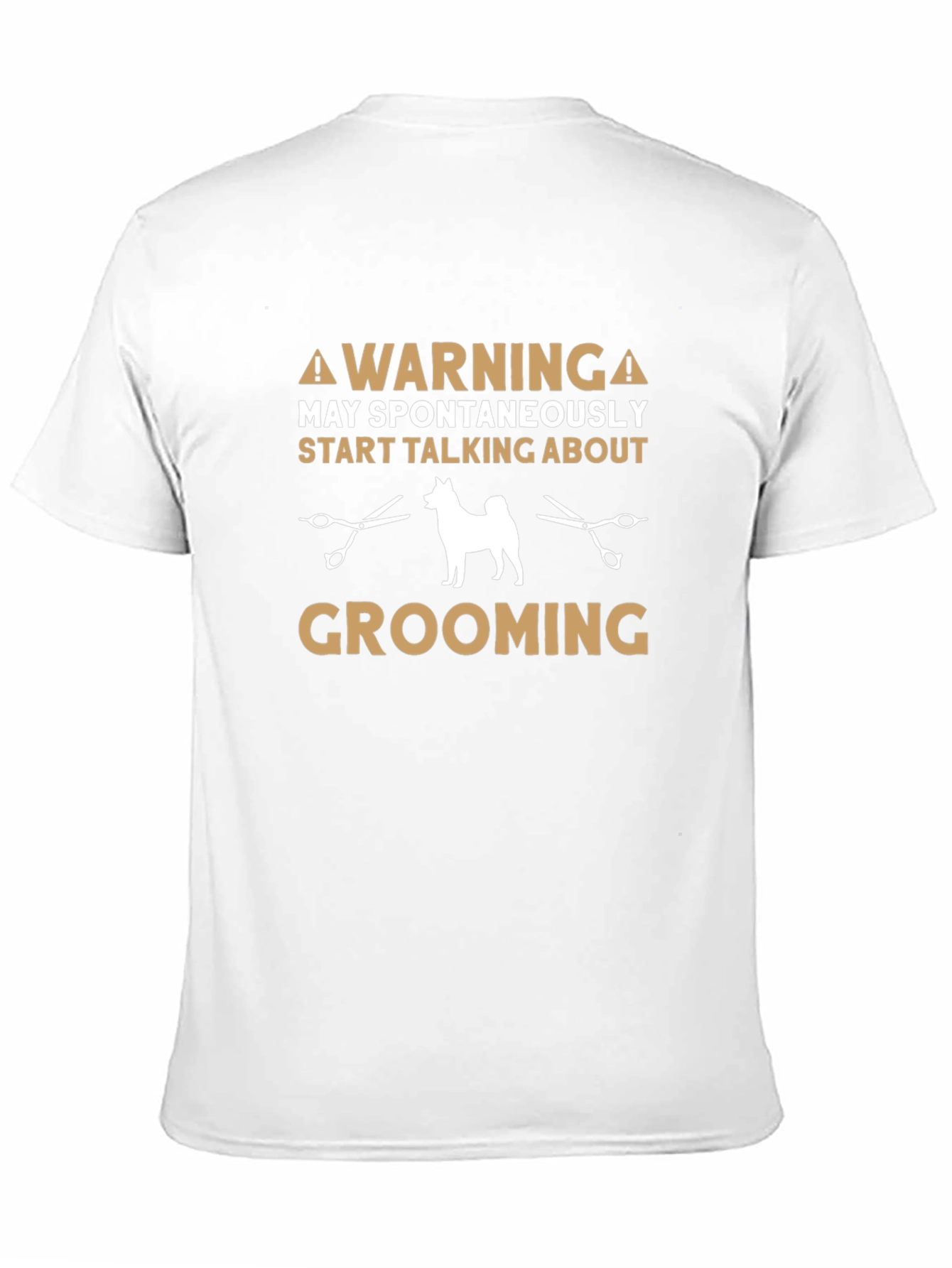Black Dog Grooming Warning T-Shirt view 11