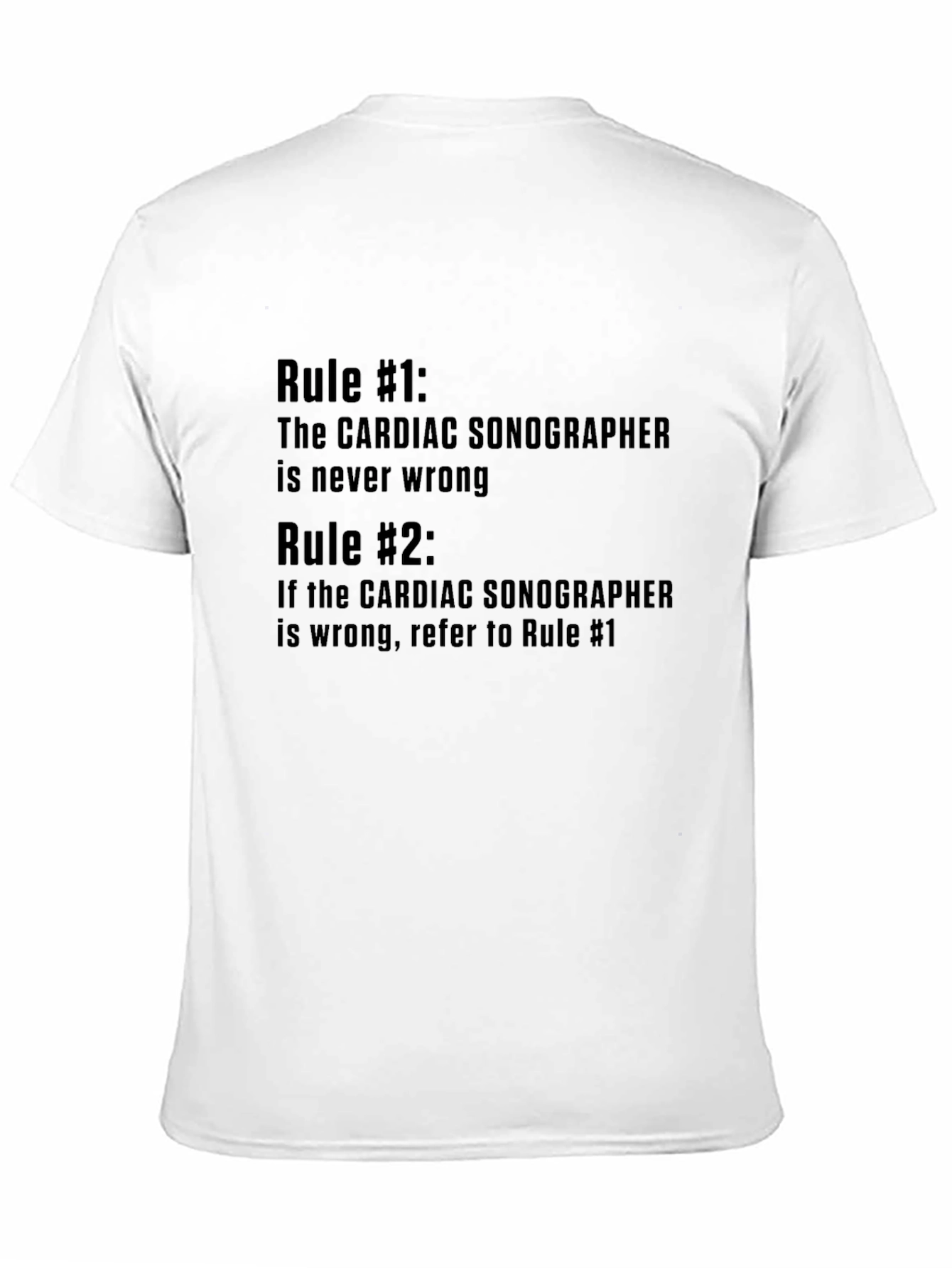 Black Cardiac Sonographer Rules Black T-Shirt view 11