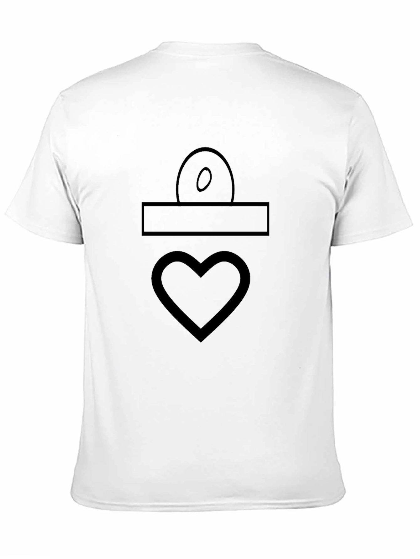 Black Heart Symbol Graphic Black T-Shirt view 11