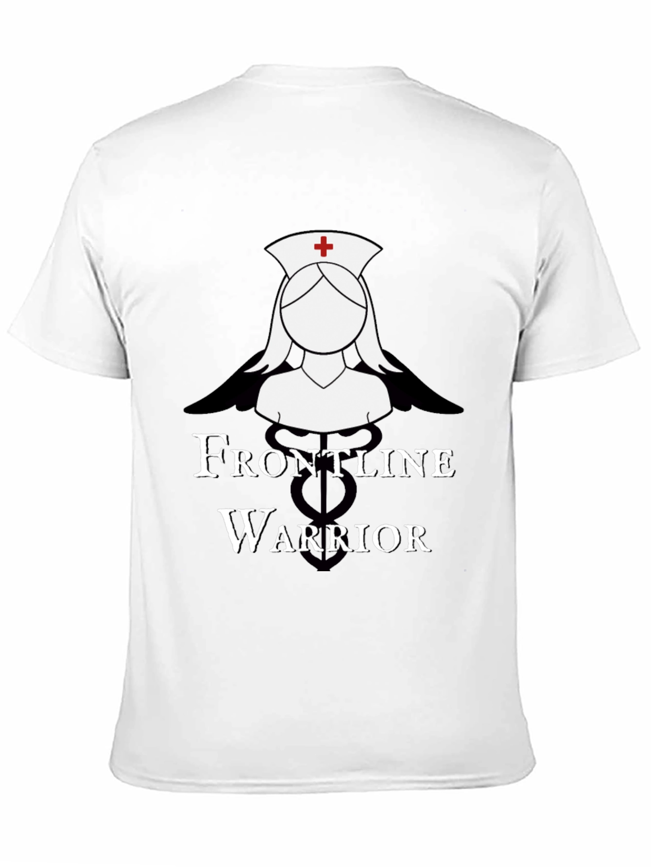 Black Frontline Warrior Nurse T-Shirt view 11