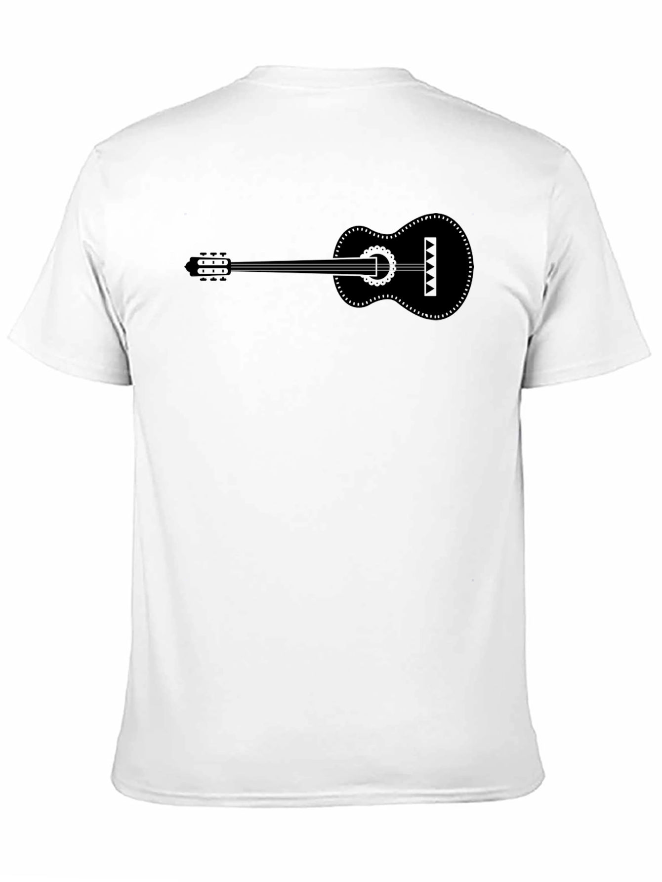 Black Guitar Graphic Tee - Black Cotton T-Shirt view 11