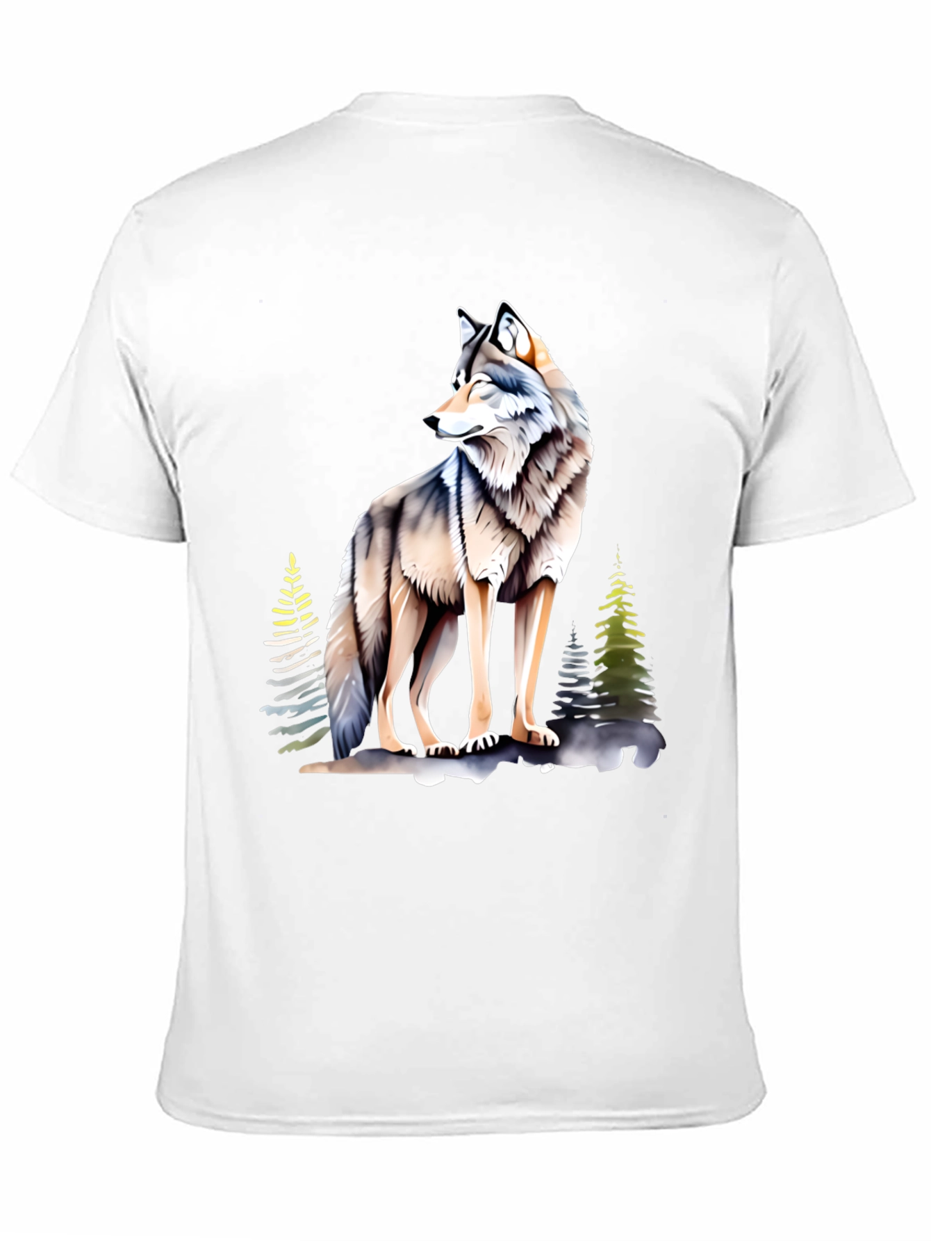 Black Wolf Graphic Tee - Cool Nature Design view 11