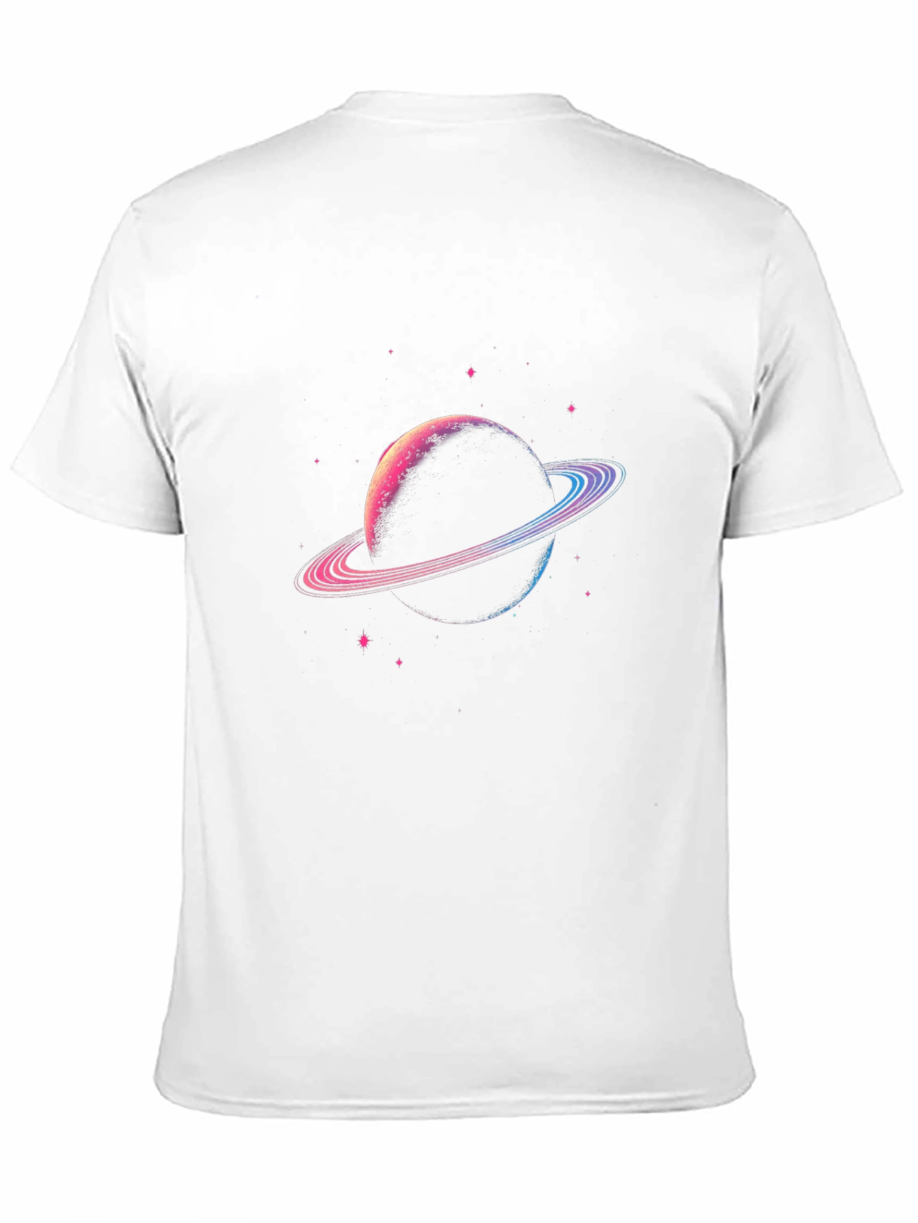 Black Planet Saturn Graphic T-Shirt - Black Cotton Blend view 11