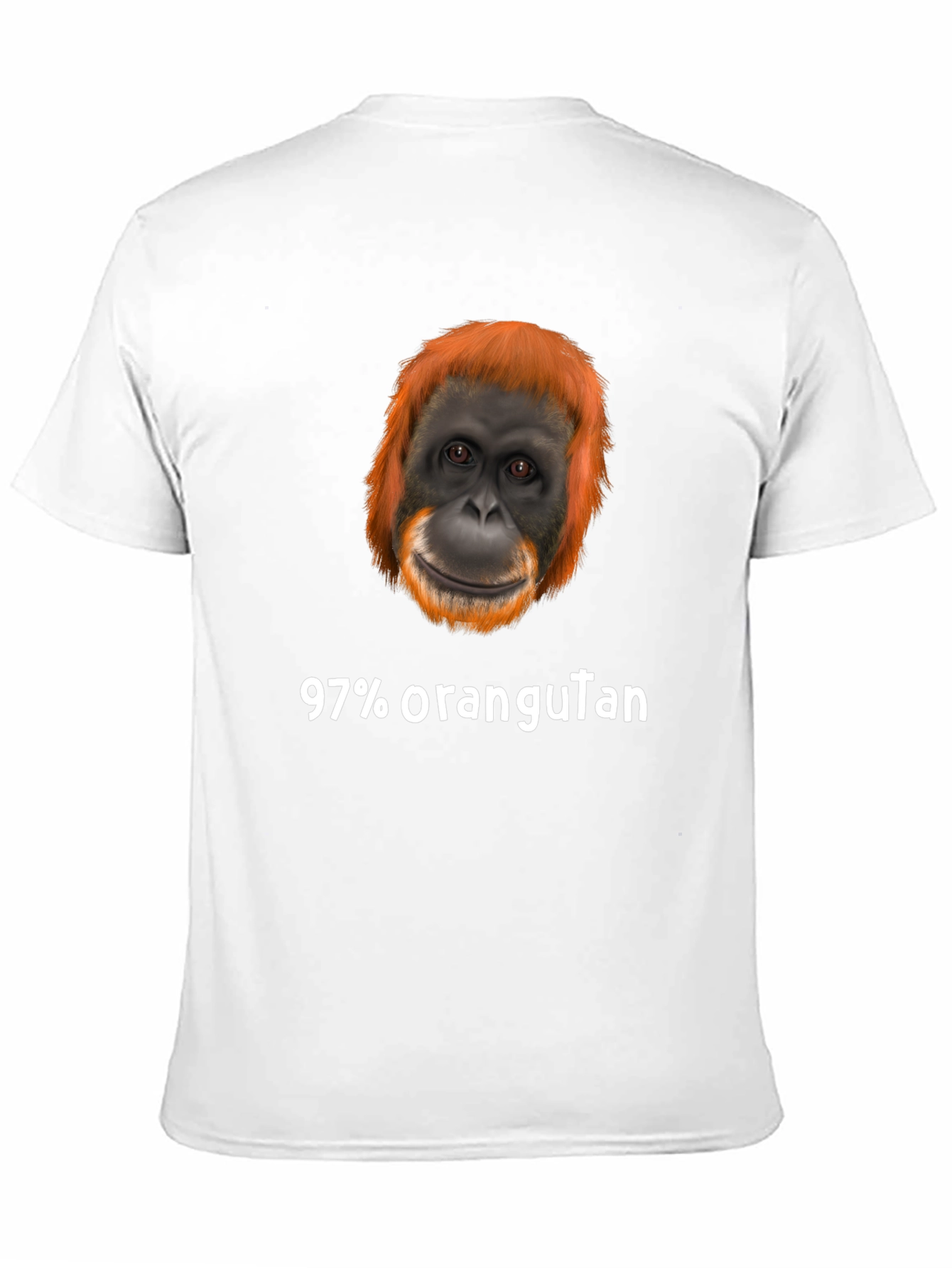 Funny 97% Orangutan Graphic Print T-Shirt - 11