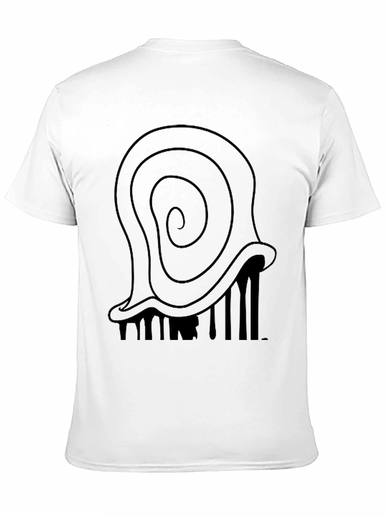 Black Abstract Swirl Graphic Tee - Men's Black T-Shirt view 11