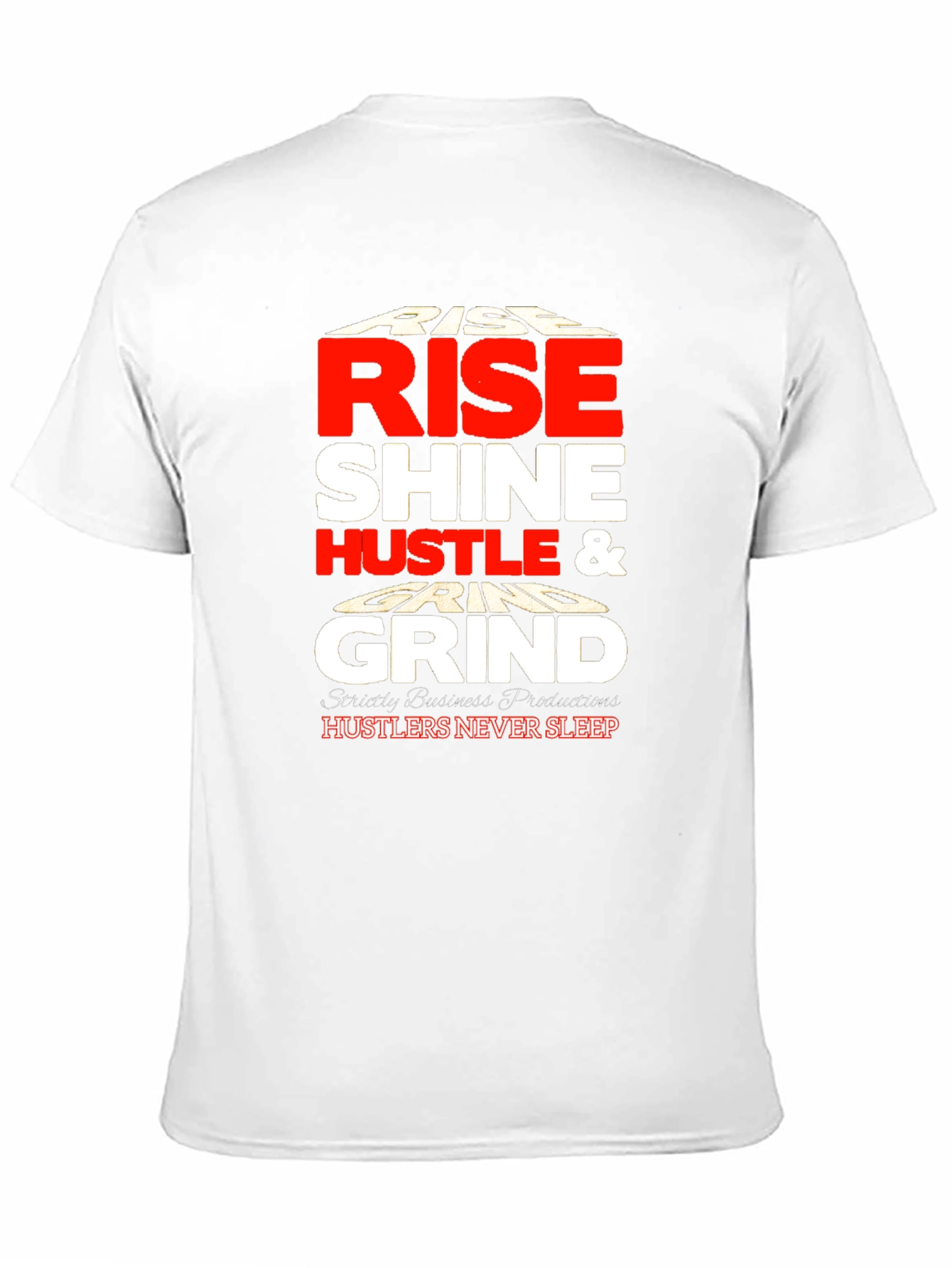 Black Rise Shine Hustle Grind Black Graphic Tee view 11