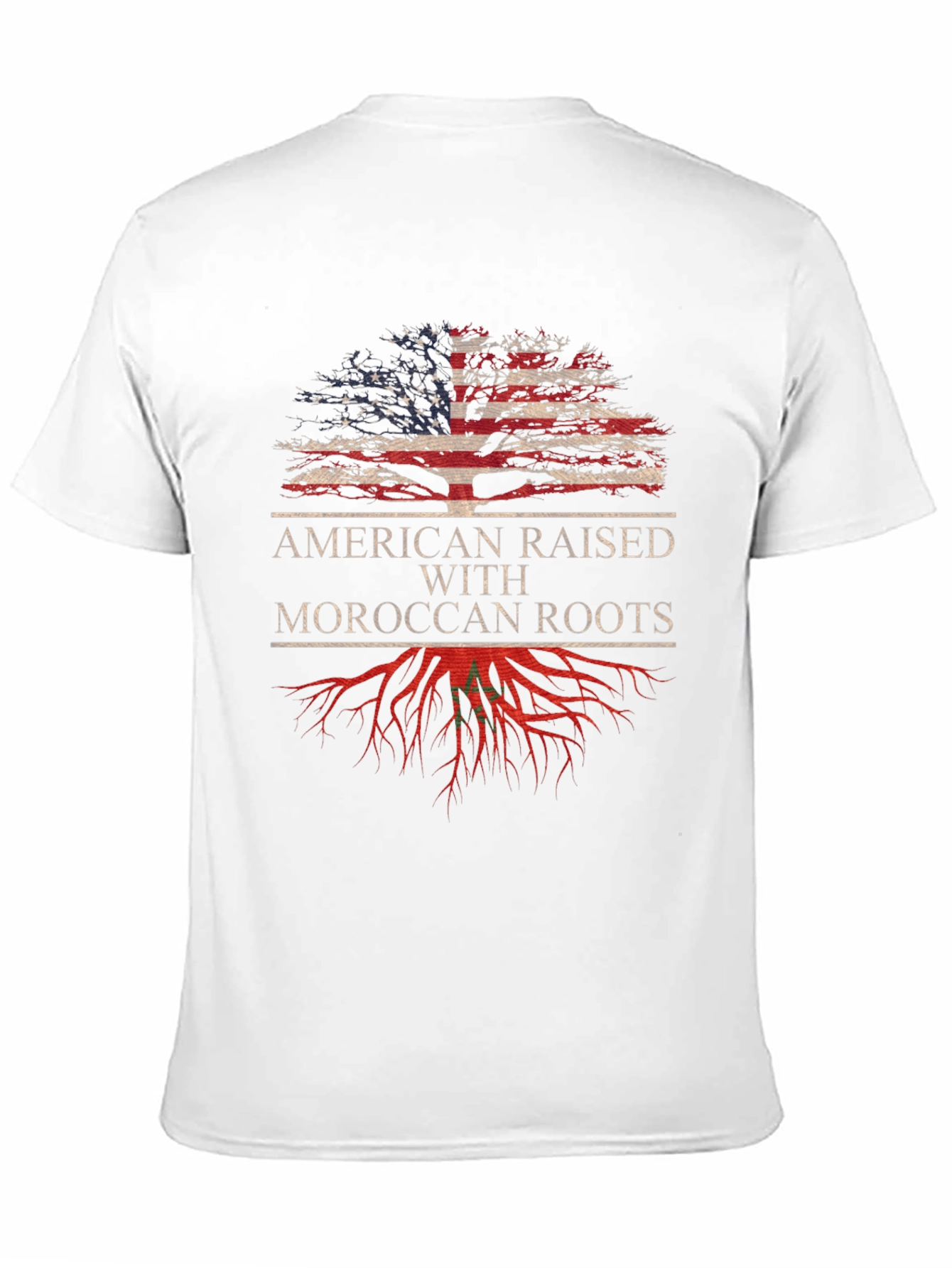 Black American Raised Moroccan Roots T-Shirt view 11