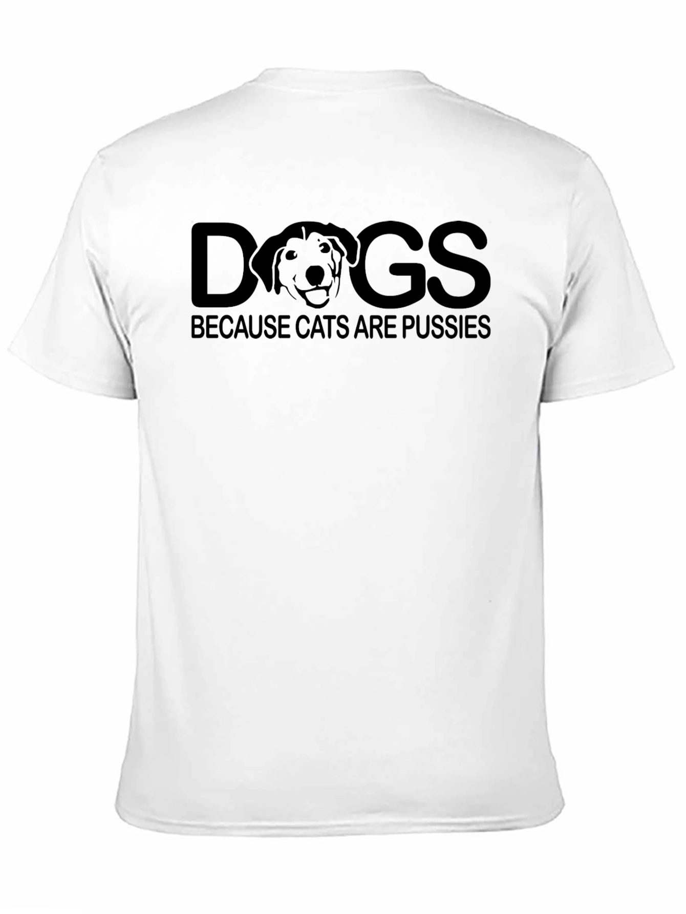 Black Funny Dogs Over Cats Graphic Tee - Black view 11
