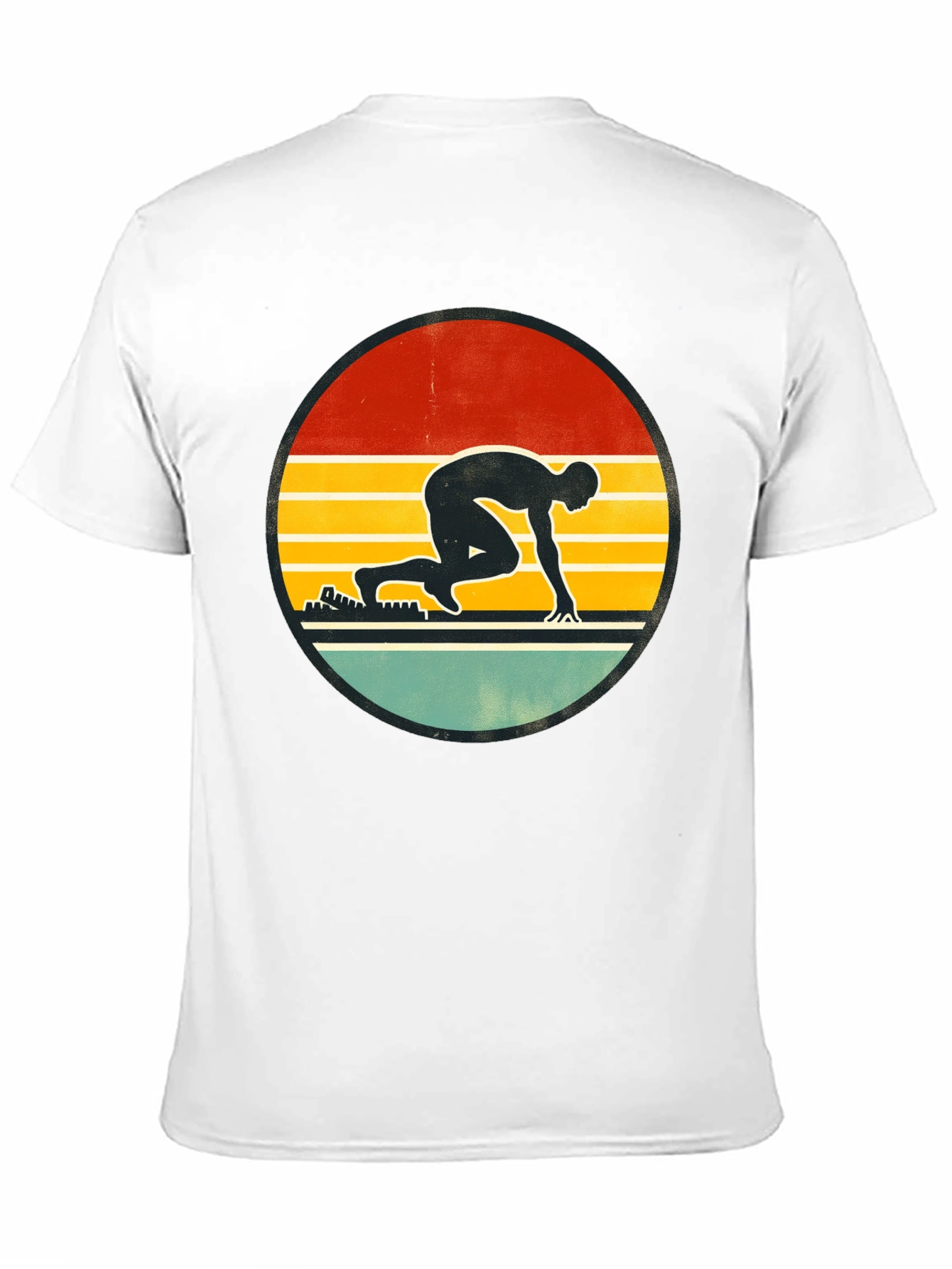 Black Retro Runner Graphic T-Shirt view 11