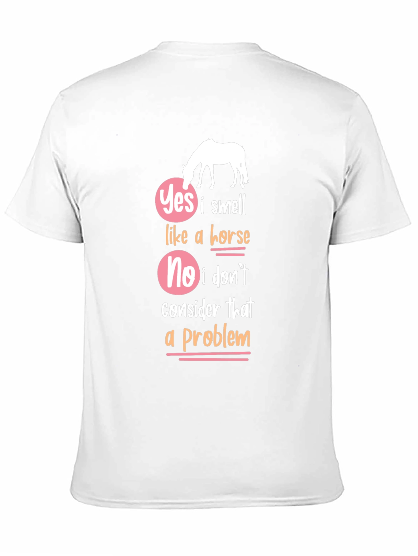 Black Yes I Smell Like a Horse Funny Graphic T-Shirt view 11