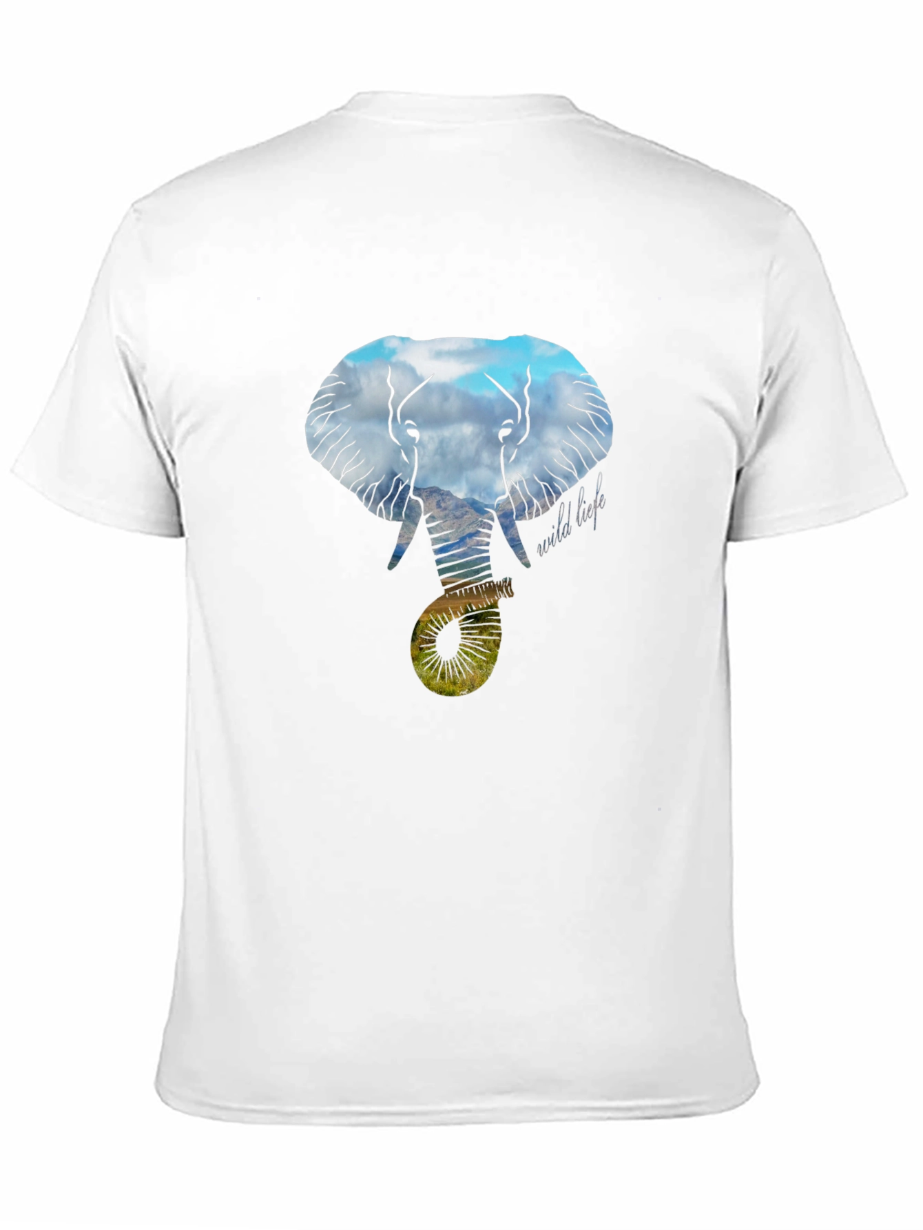 Black Wildlife Elephant Graphic Tee - Black view 11