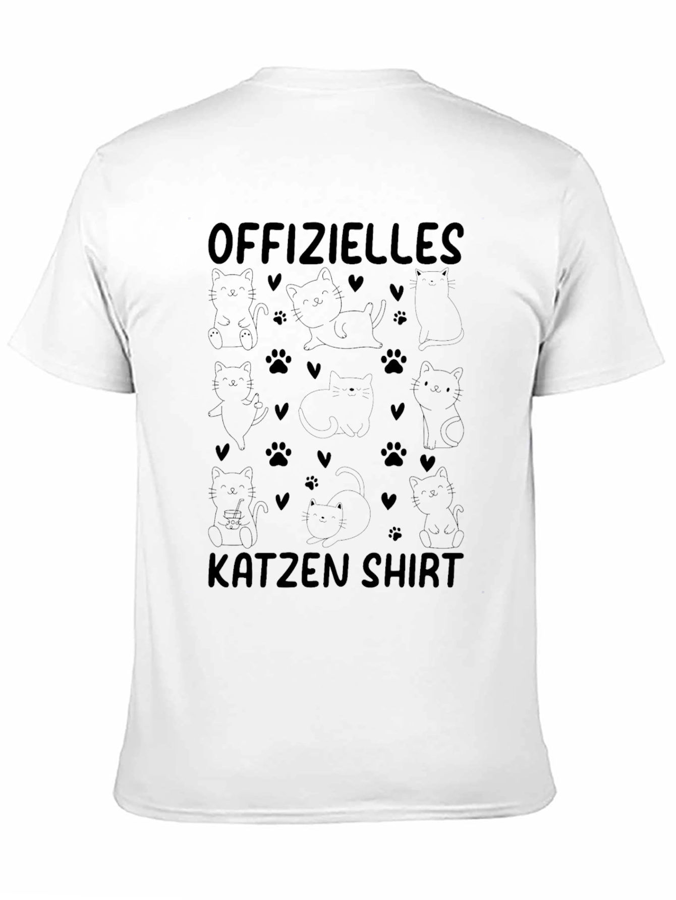 Black Officelles Katzen Shirt | Cute Cat Lover T-Shirt view 11