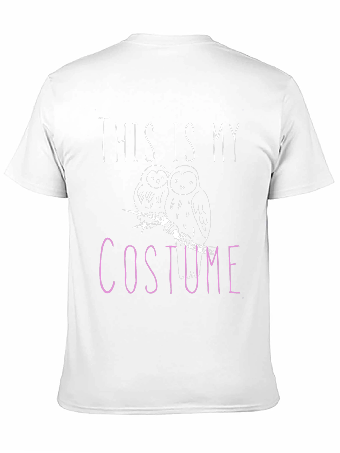 Black Owl Costume T-Shirt: Funny Halloween Tee view 11