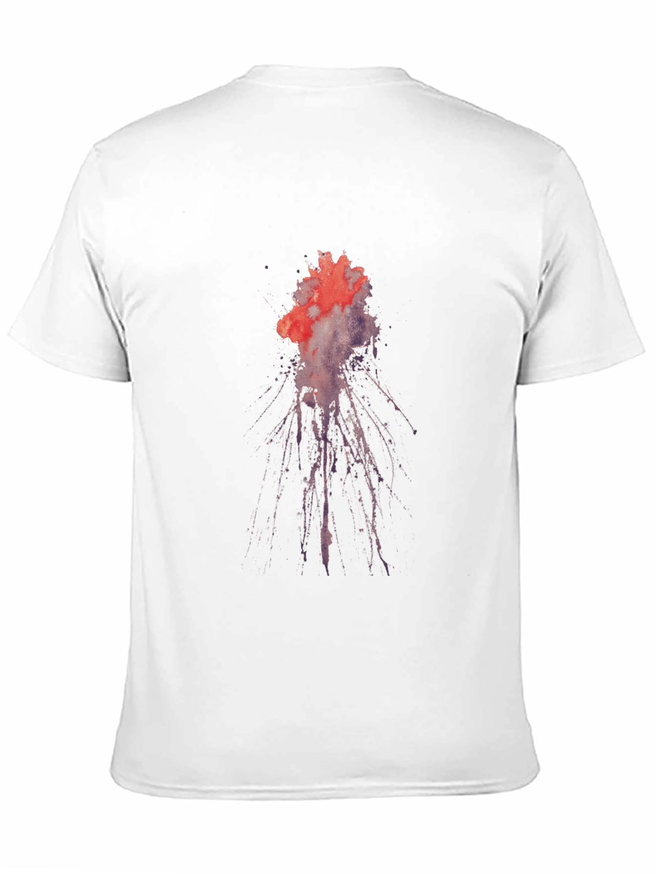 Black Abstract Splatter Graphic Tee - Black Cotton Comfort view 11