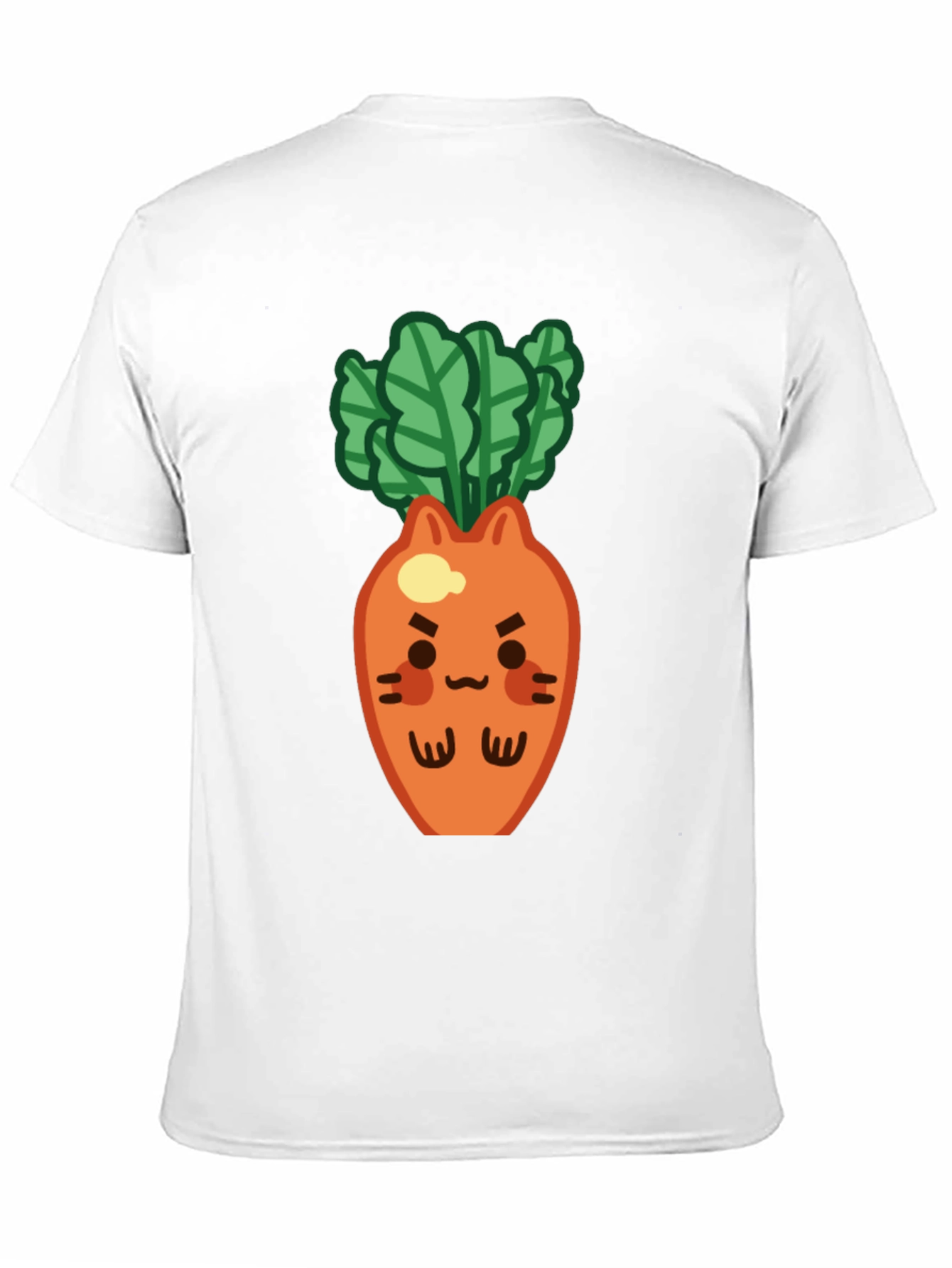 Black Cute Carrot Cat T-Shirt - Black, Unique Design view 11