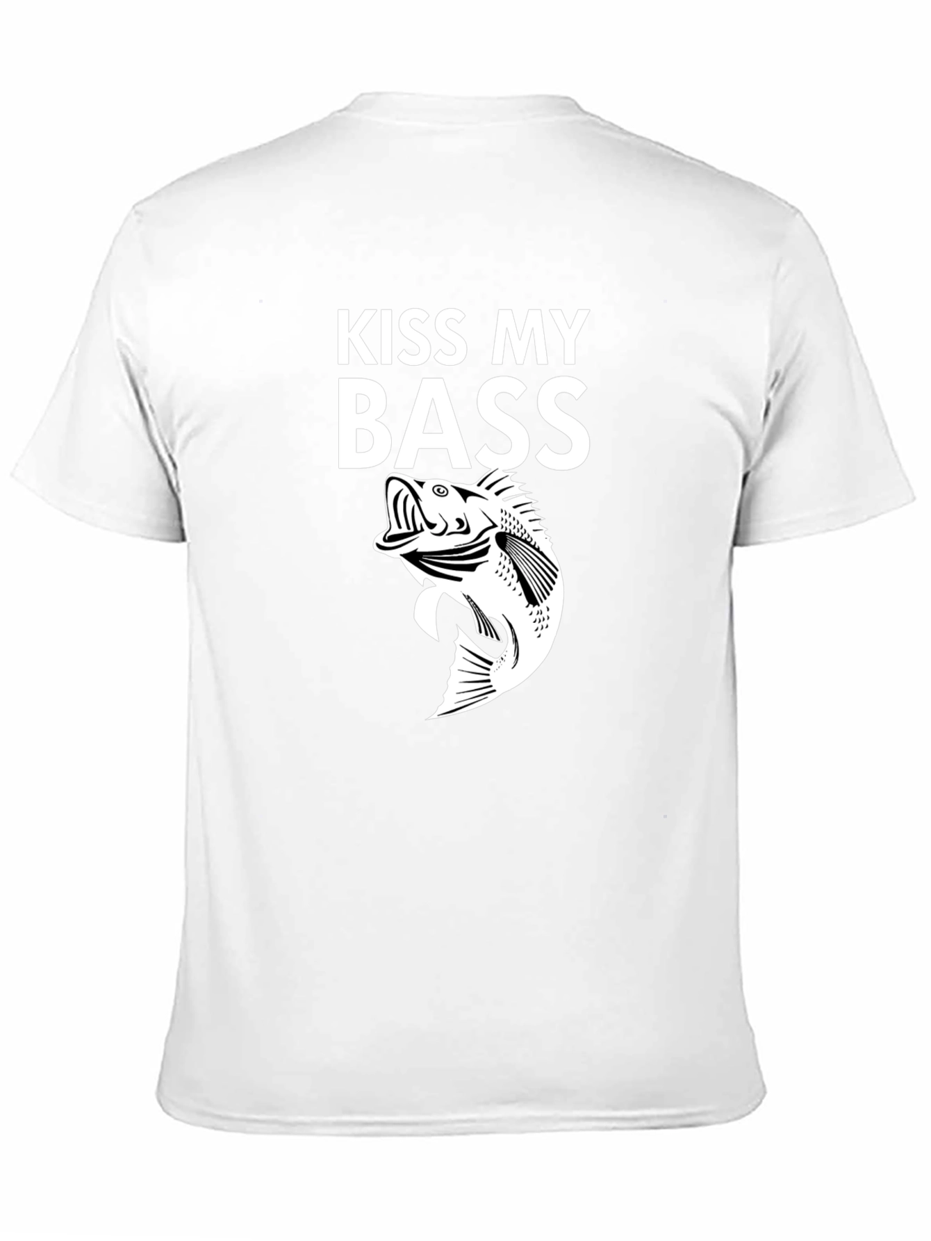 Black Kiss My Bass Graphic Tee - Black Cotton T-Shirt view 11