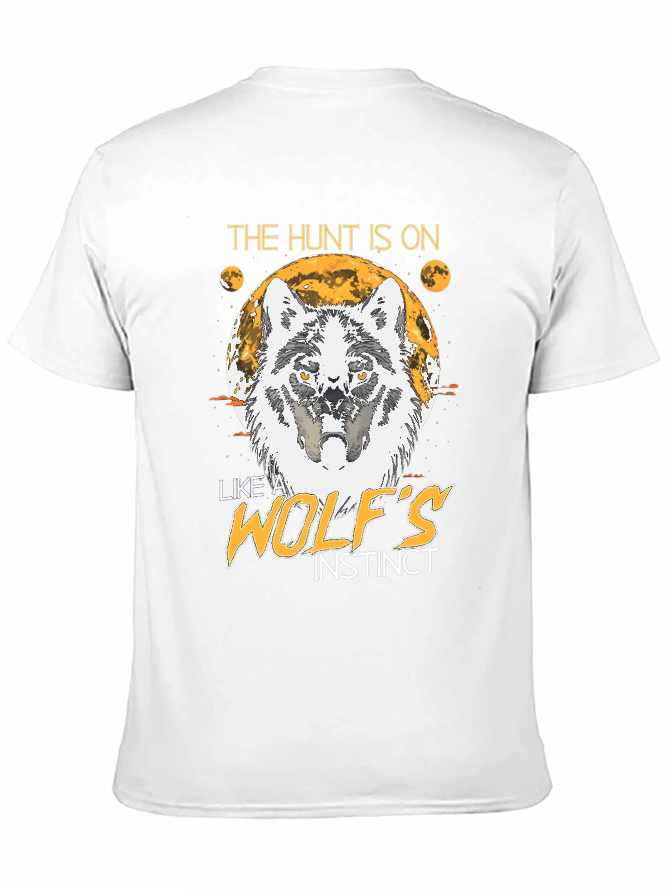 Black The Hunt Is On Wolf Instinct T-Shirt view 11