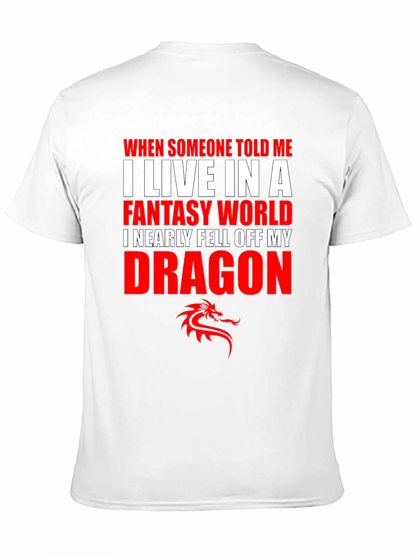 Black Fantasy World Dragon T-Shirt view 11