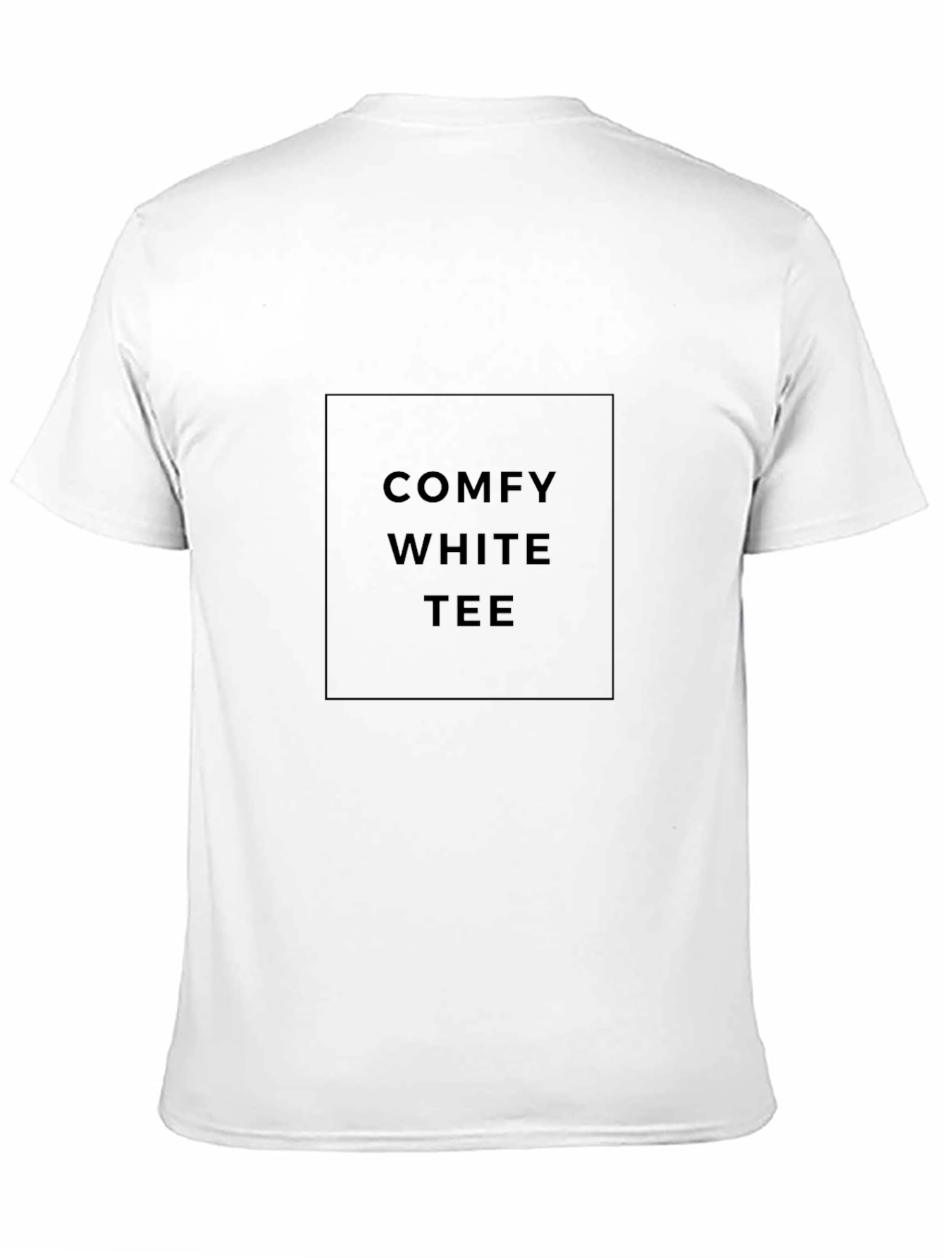 Black Comfy White Tee Graphic Men's Black T-Shirt view 11