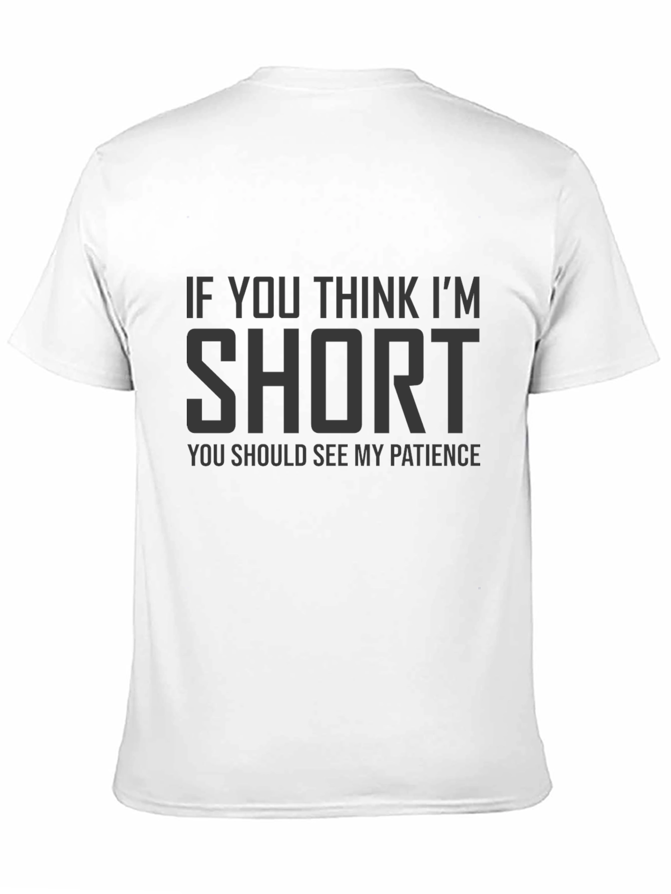 Black Funny "Short Patience" Graphic Tee view 11