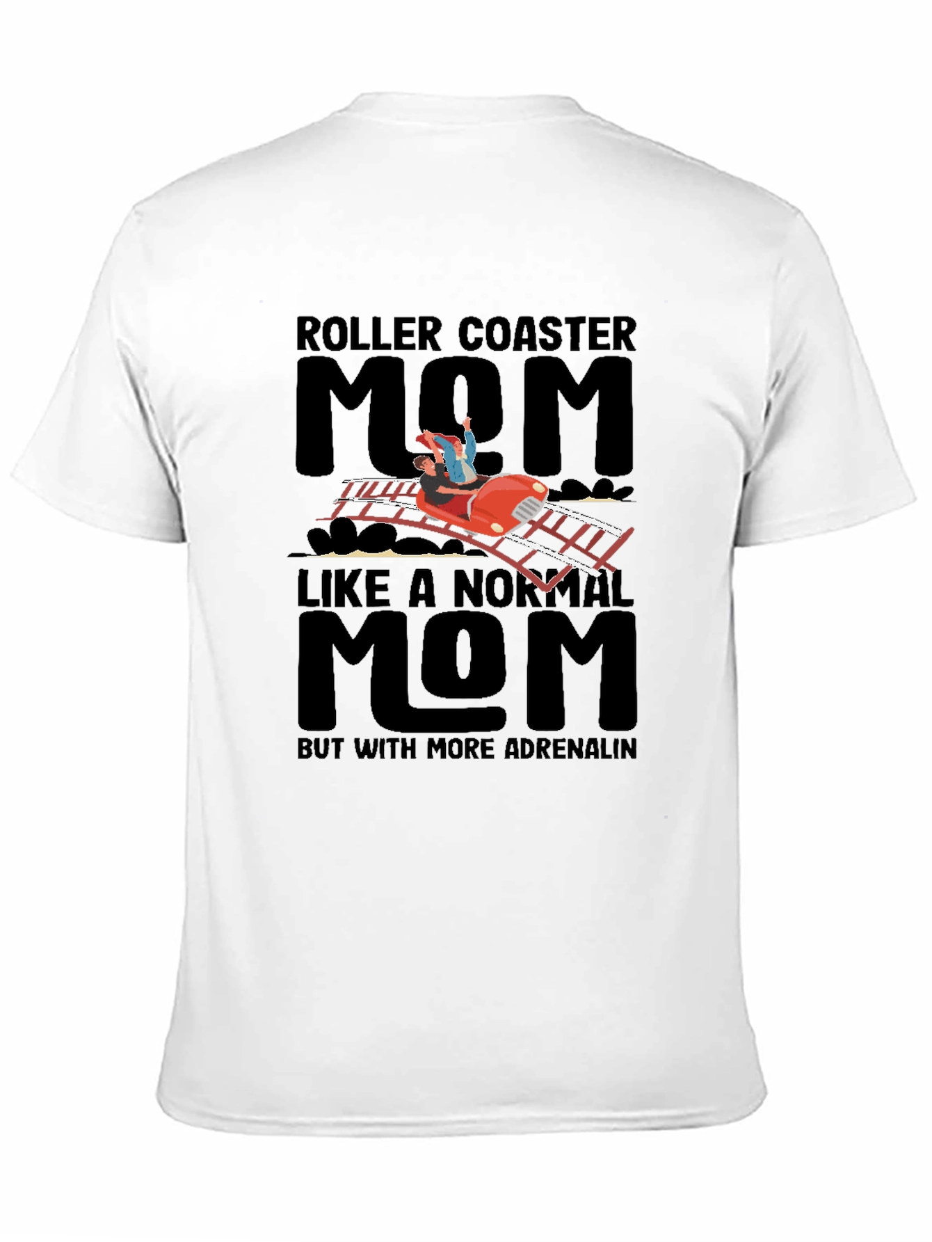 Black Roller Coaster Mom Graphic T-Shirt view 11