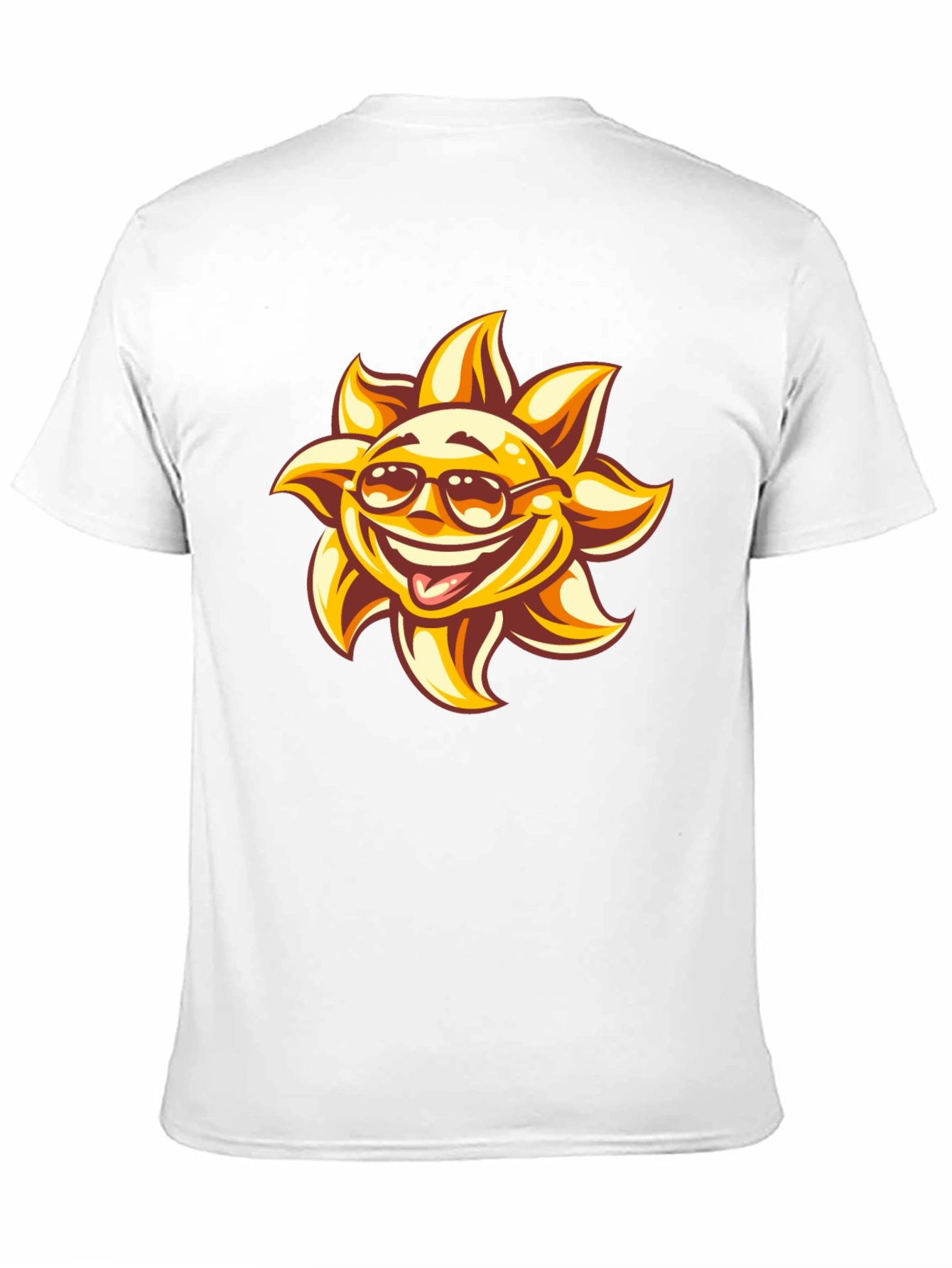 Black Smiling Sun Graphic Black T-Shirt view 11