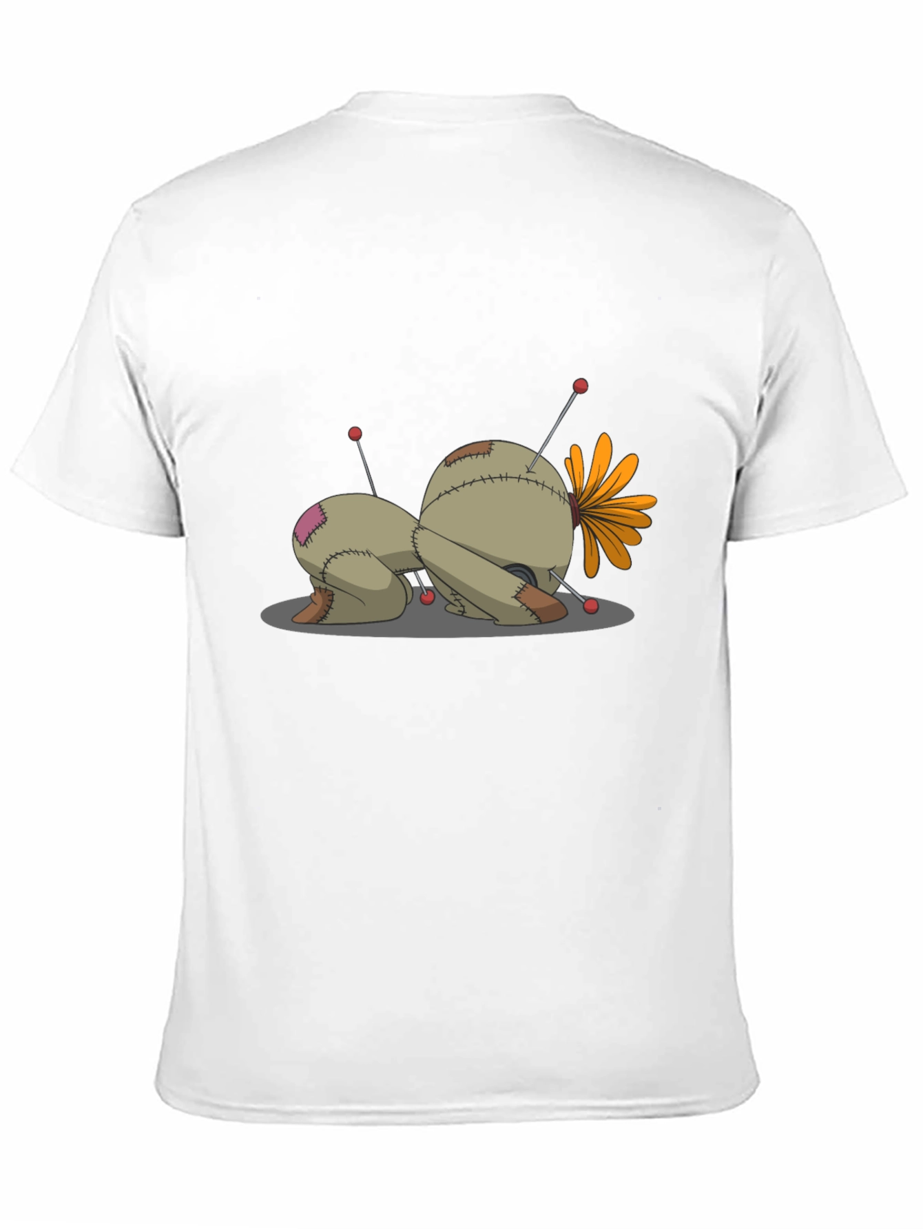 Black Voodoo Doll Graphic Tee - Unisex Black T-Shirt view 11