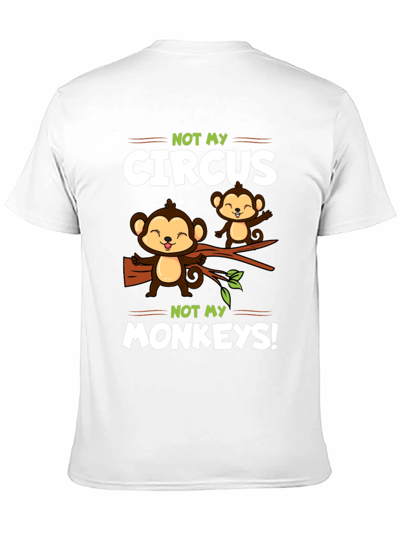 Black Funny Monkey Circus T-Shirt - Novelty Graphic Tee view 11
