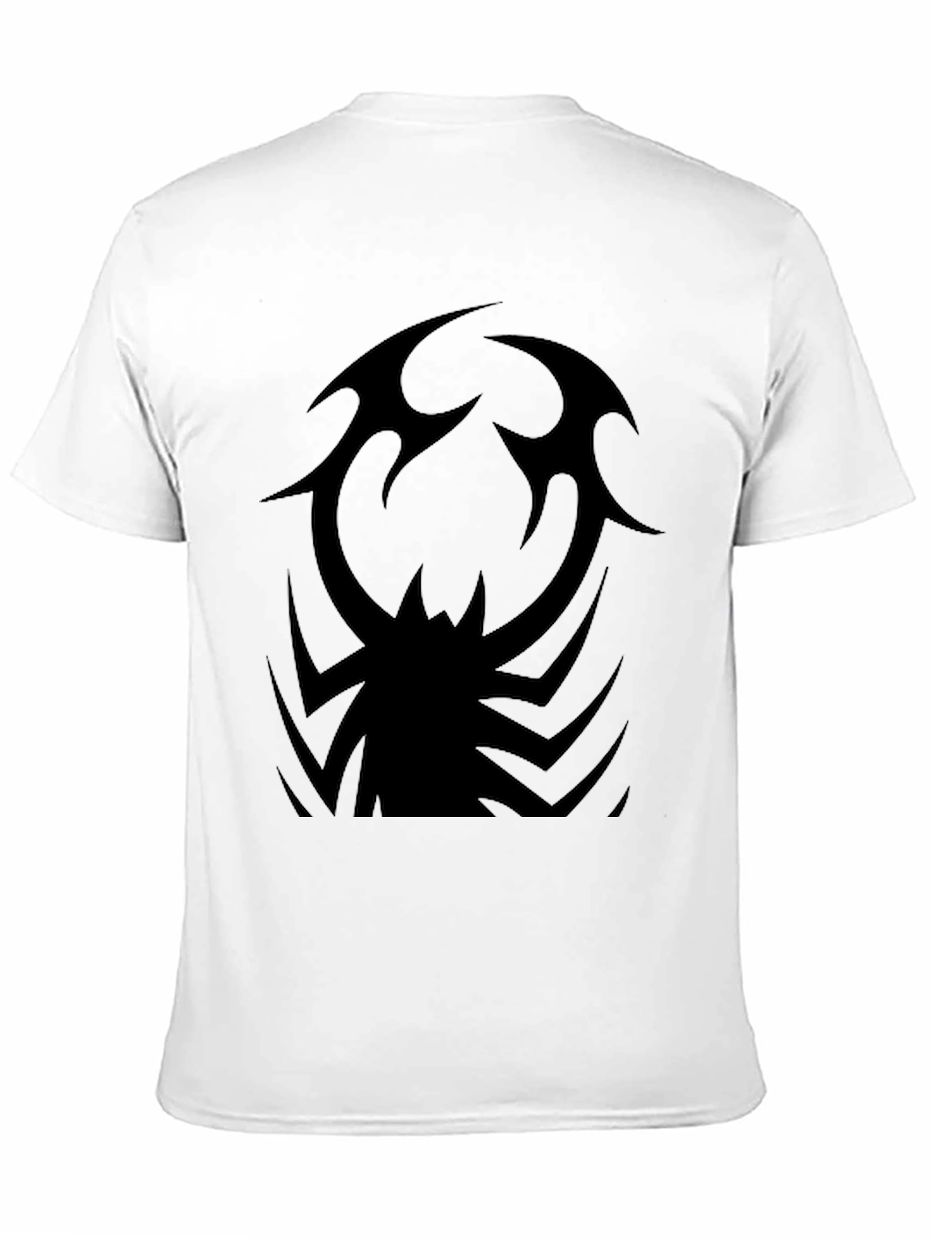 Black Tribal Spider Graphic Black T-Shirt view 11