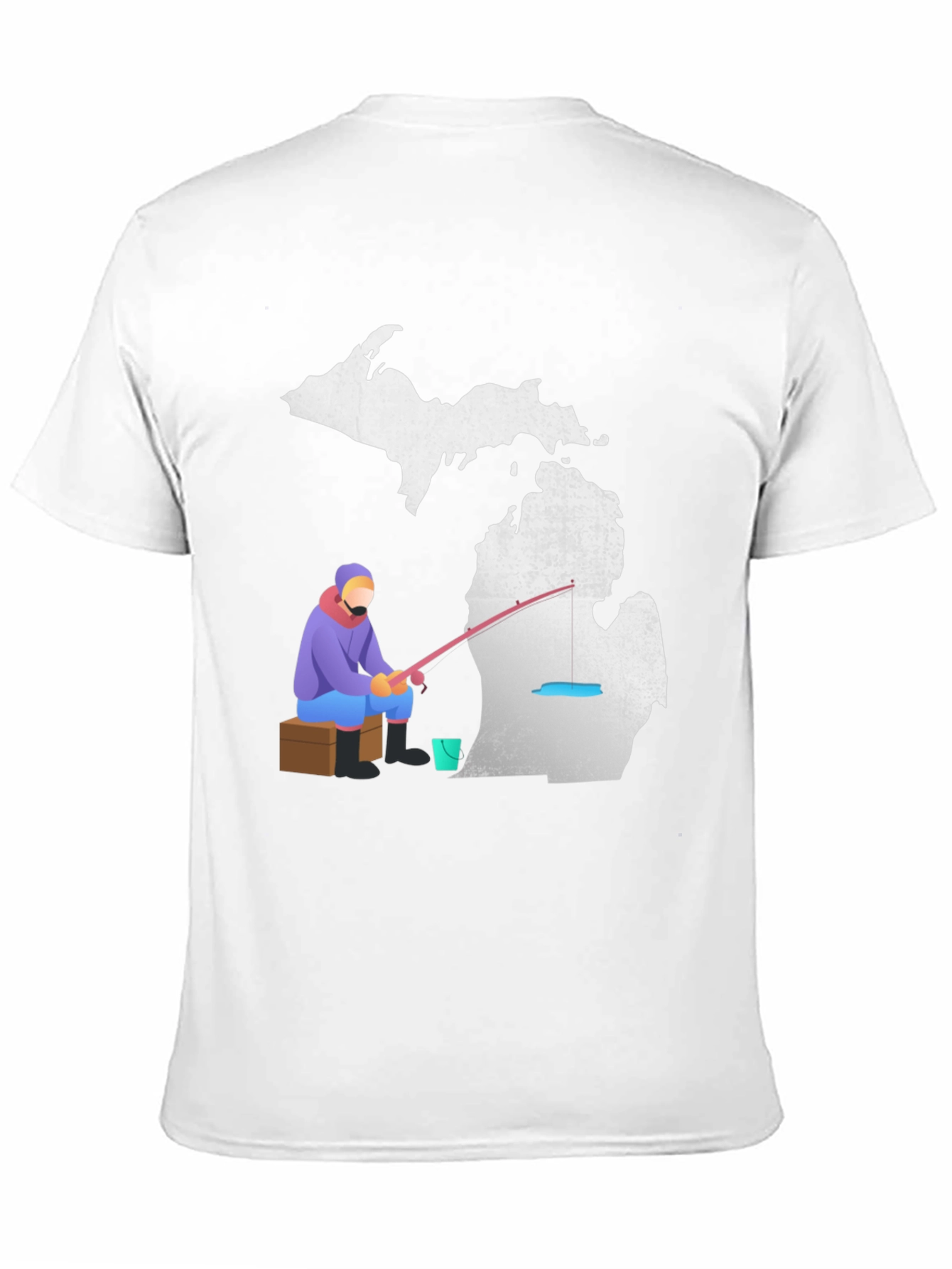 Black Michigan Fishing T-Shirt, Angler Graphic Tee view 11