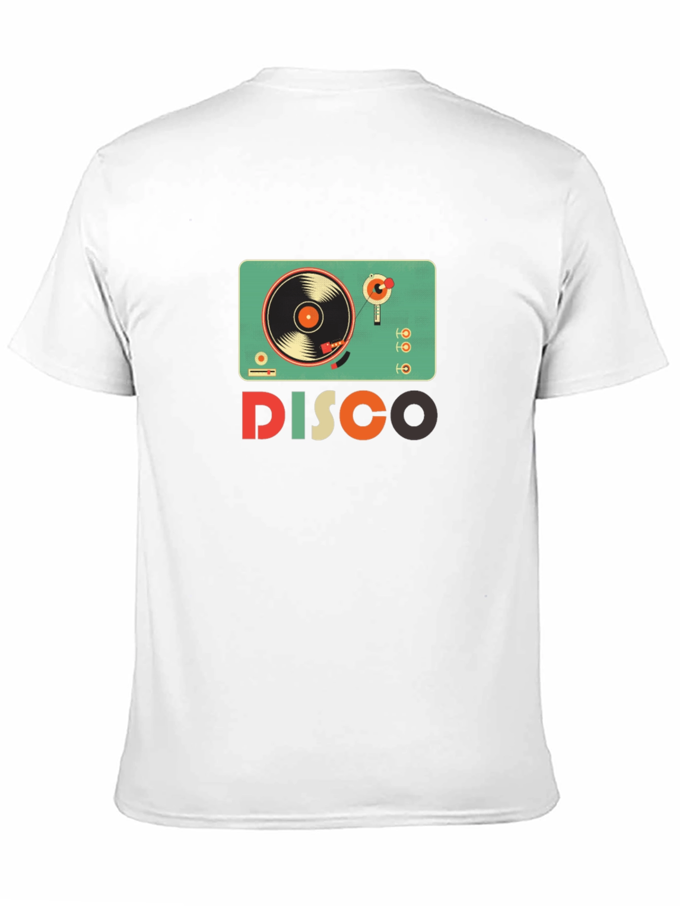 Black Retro Disco Turntable Graphic T-Shirt - Vintage Style view 11