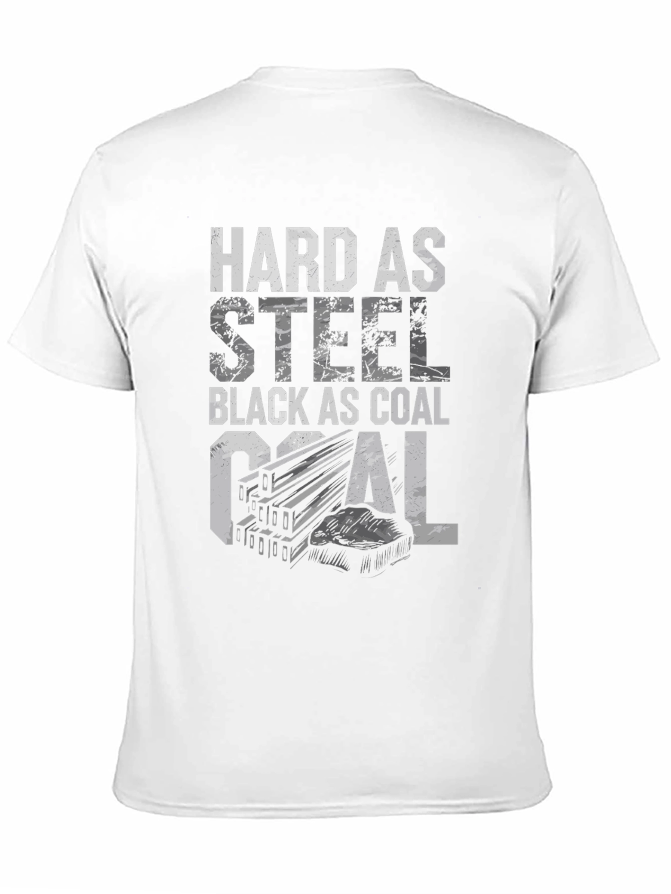 Black Hard as Steel Black as Coal Graphic Tee view 11