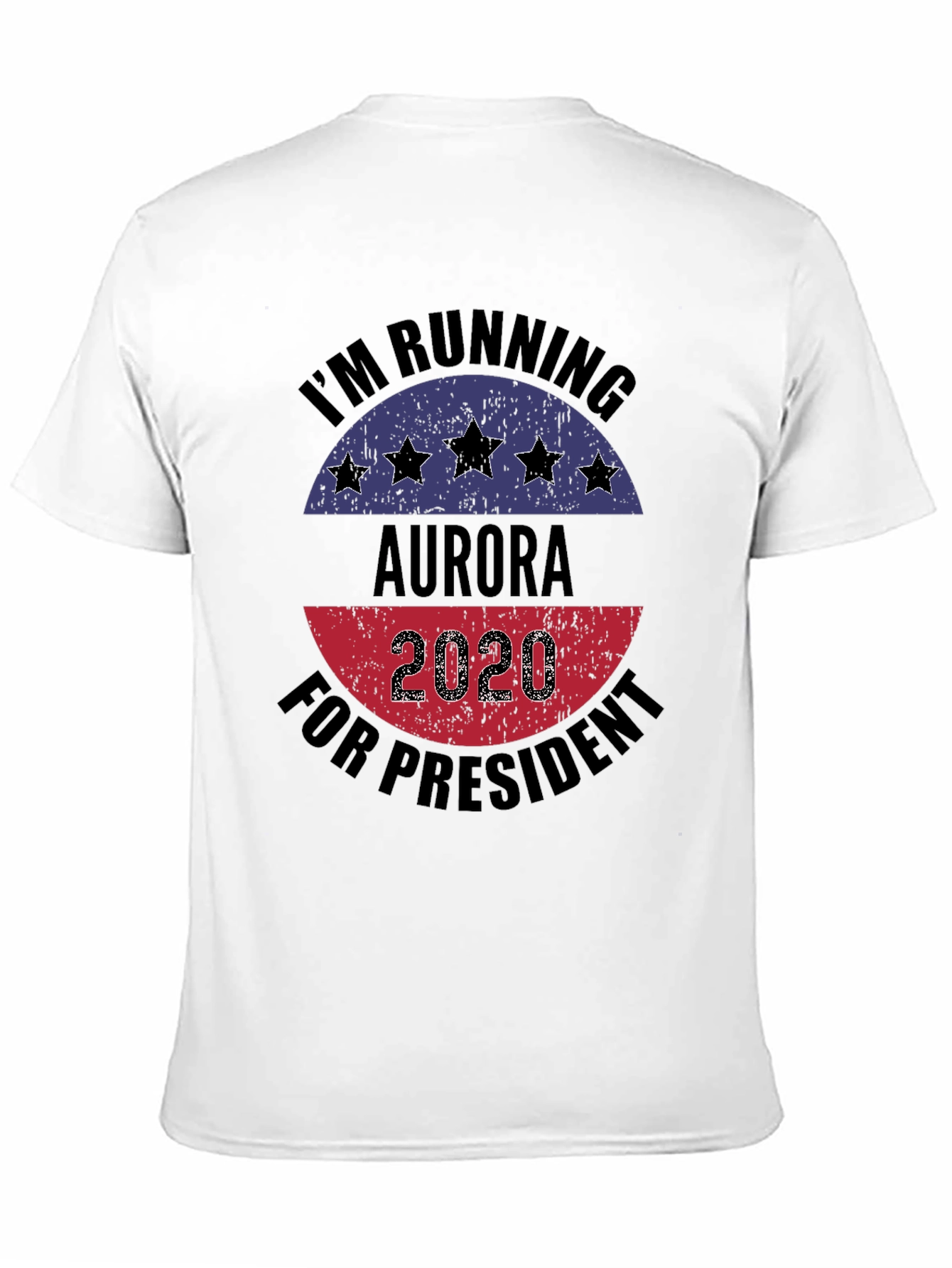 Black Aurora for President 2020 Black T-Shirt view 11
