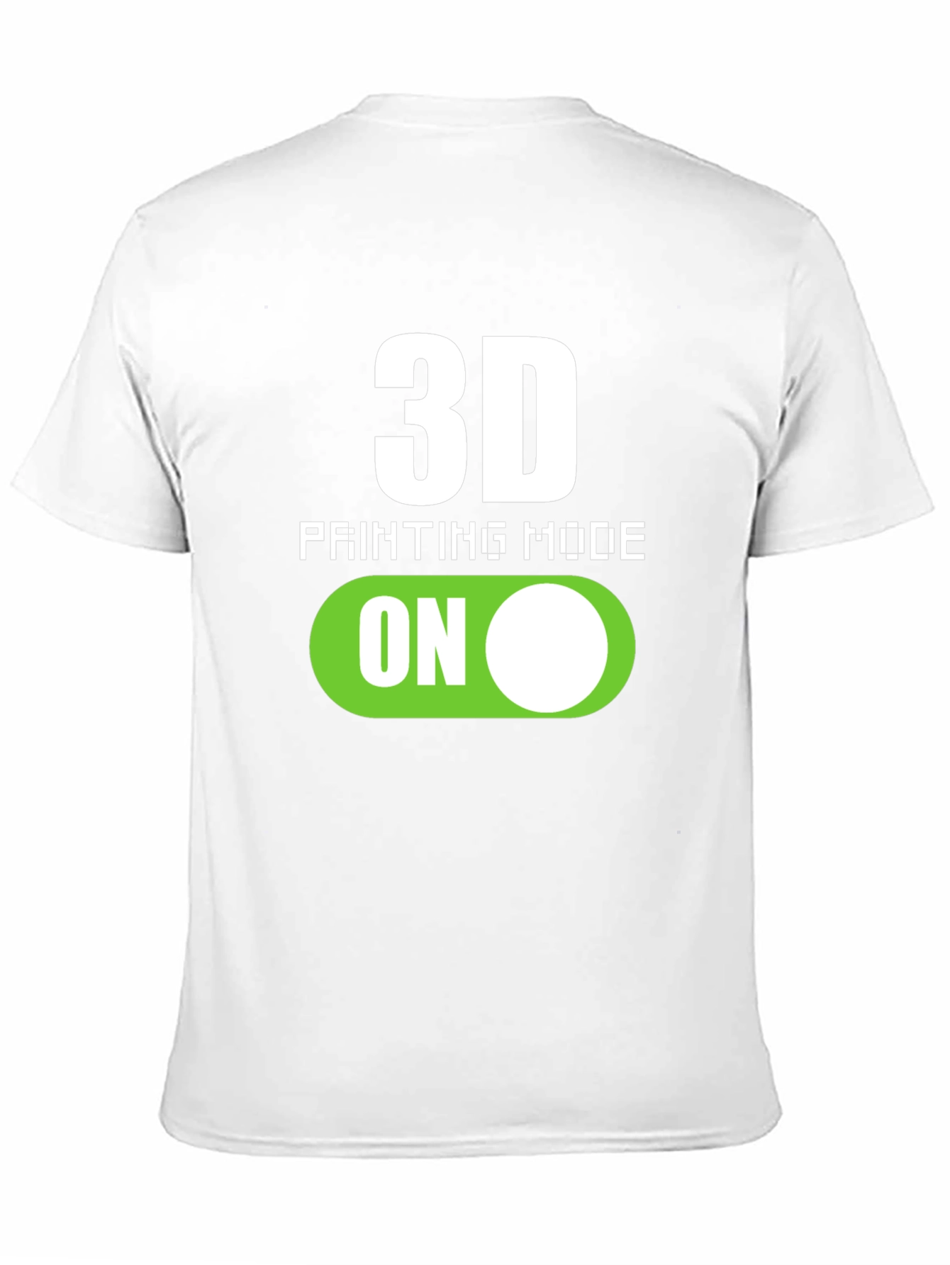 Black 3D Printing Mode On Graphic Tee view 11
