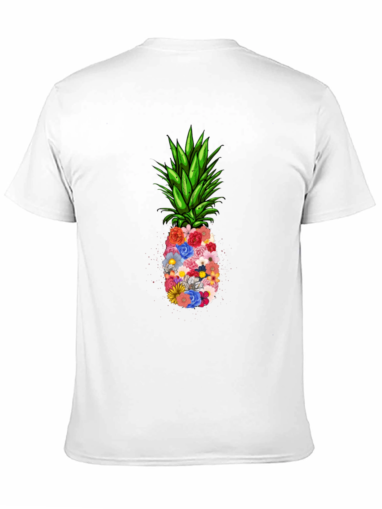 Black Floral Pineapple Graphic Tee - Black T-Shirt view 11