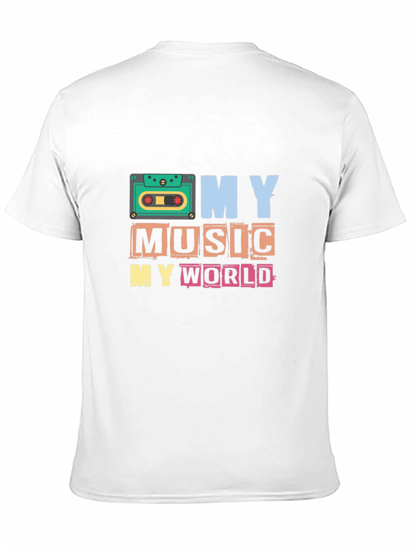Black My Music My World Graphic Tee - Retro Cassette T-Shirt view 11