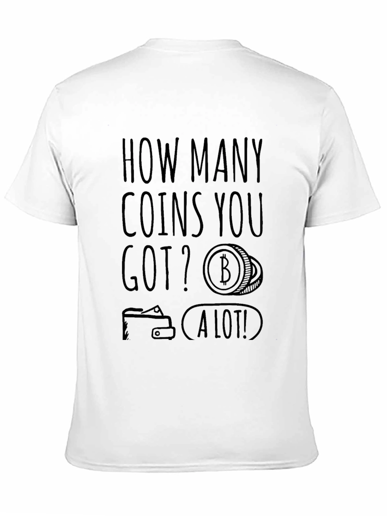 Black Bitcoin Enthusiast Black T-Shirt - How Many Coins? view 11