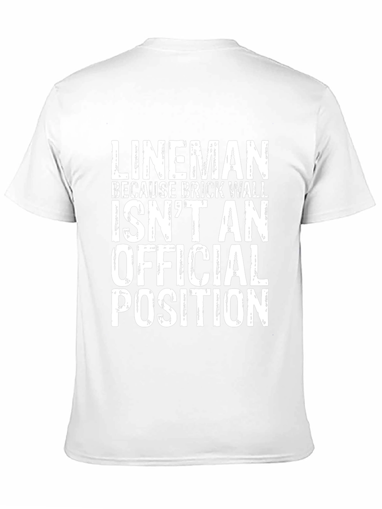 Black Lineman Brick Wall Funny T-Shirt view 11