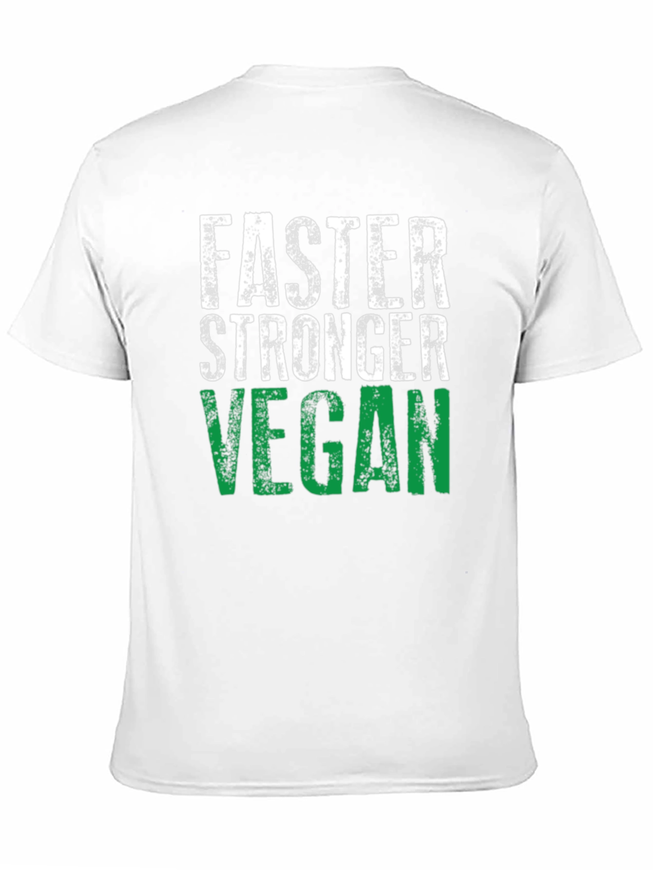 Black Faster Stronger Vegan T-Shirt - Athletic Fit view 11