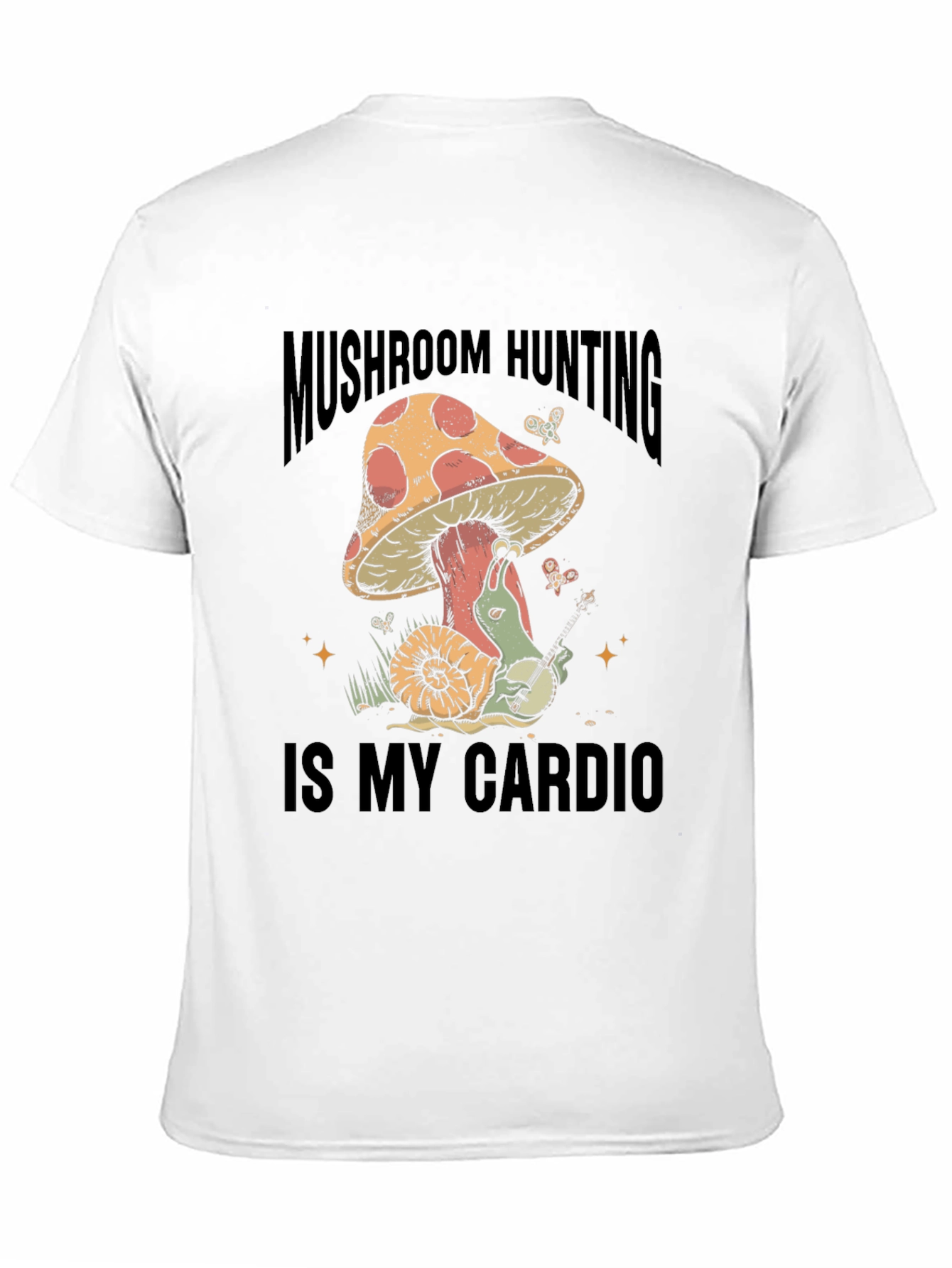 Black Mushroom Hunting is My Cardio T-Shirt view 11