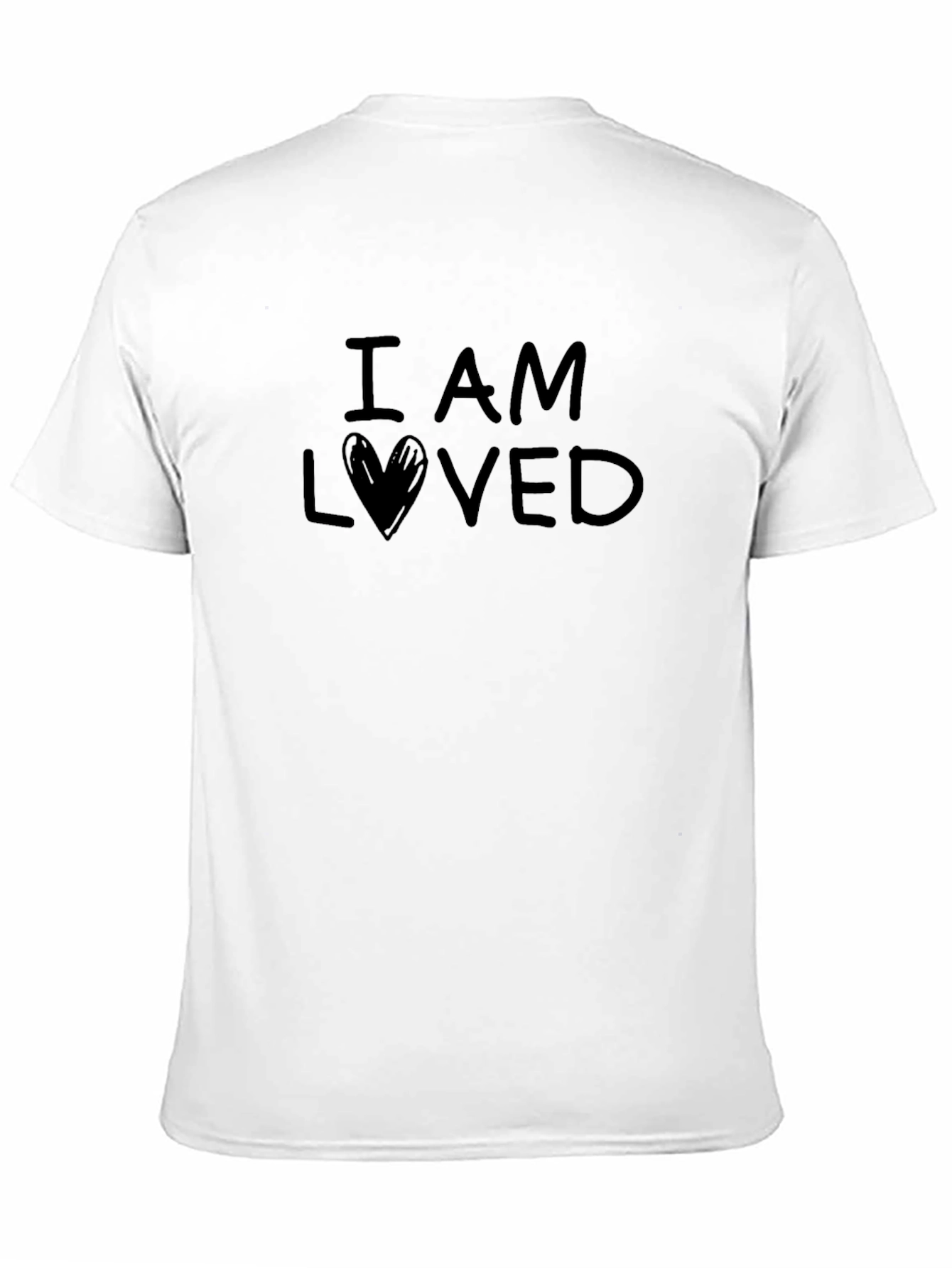 Black I Am Loved Graphic Tee - Black Casual Shirt view 11