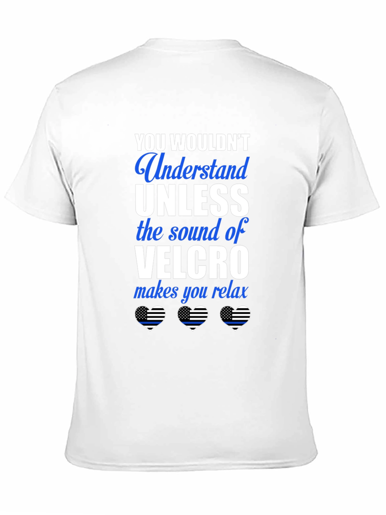 Black Velcro Sound Relax T-Shirt - Funny Police Supporter Tee view 11