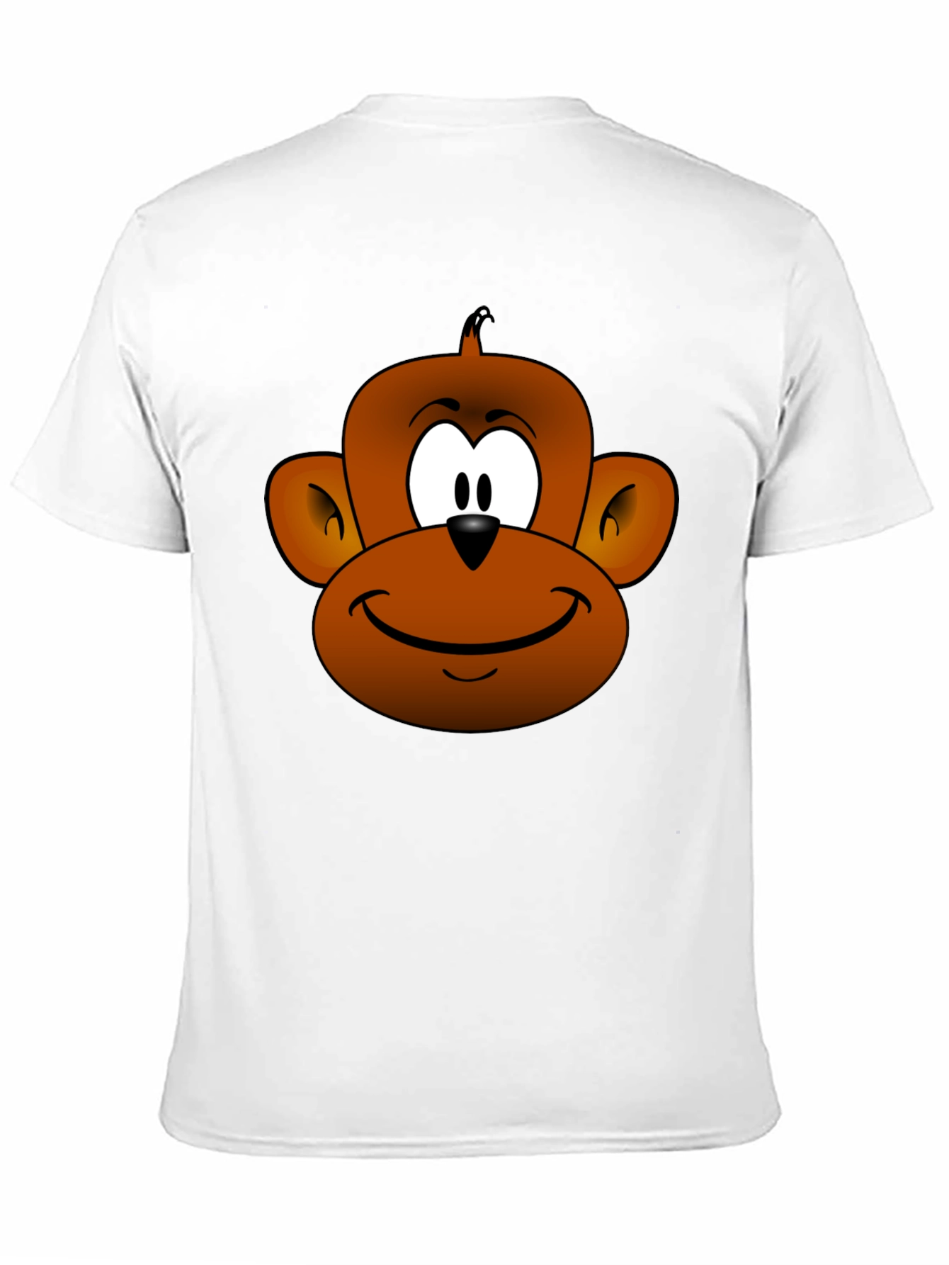 Black Cartoon Monkey Face T-Shirt view 11