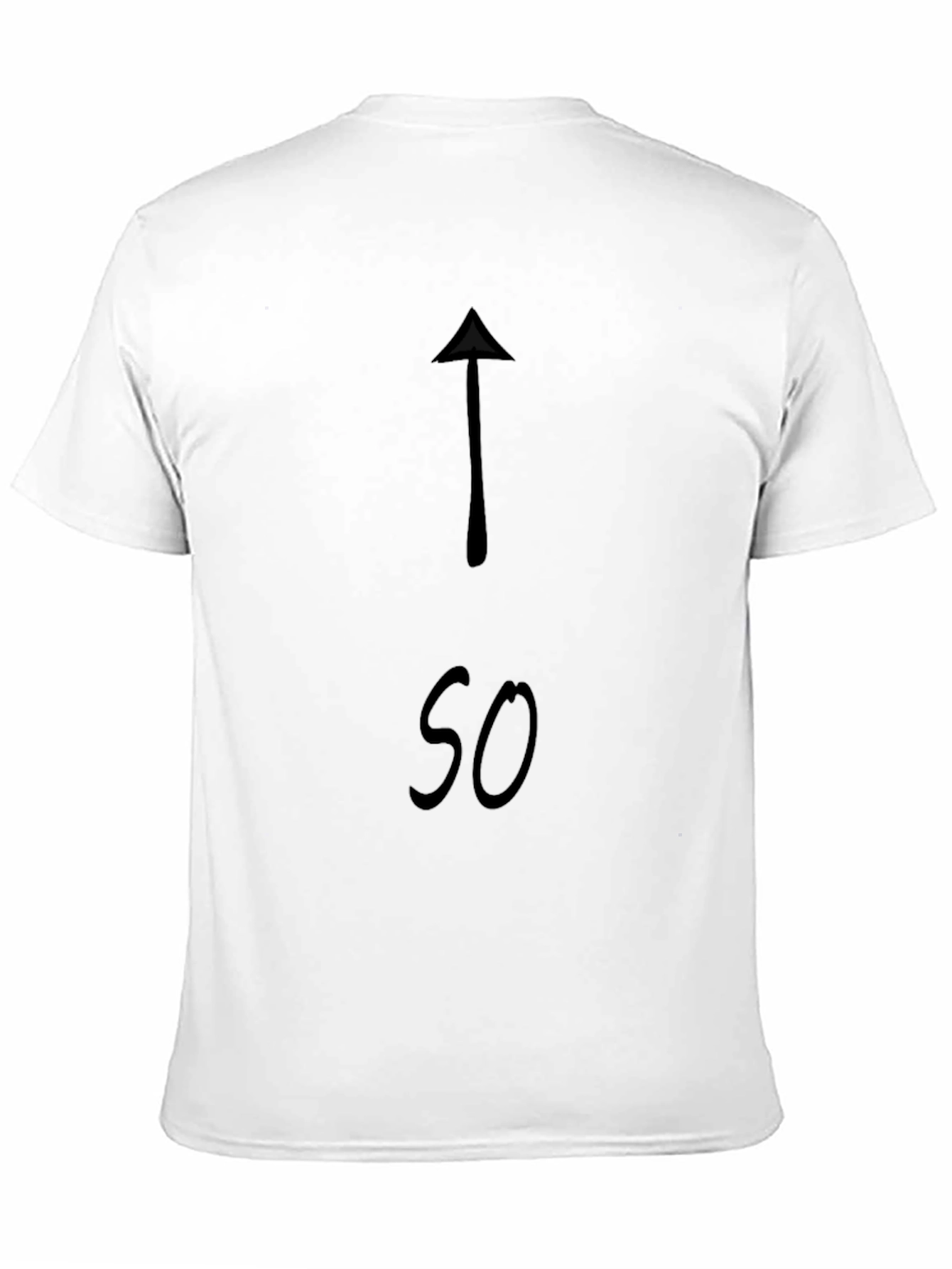 Black Funny Arrow Up So T-Shirt view 11