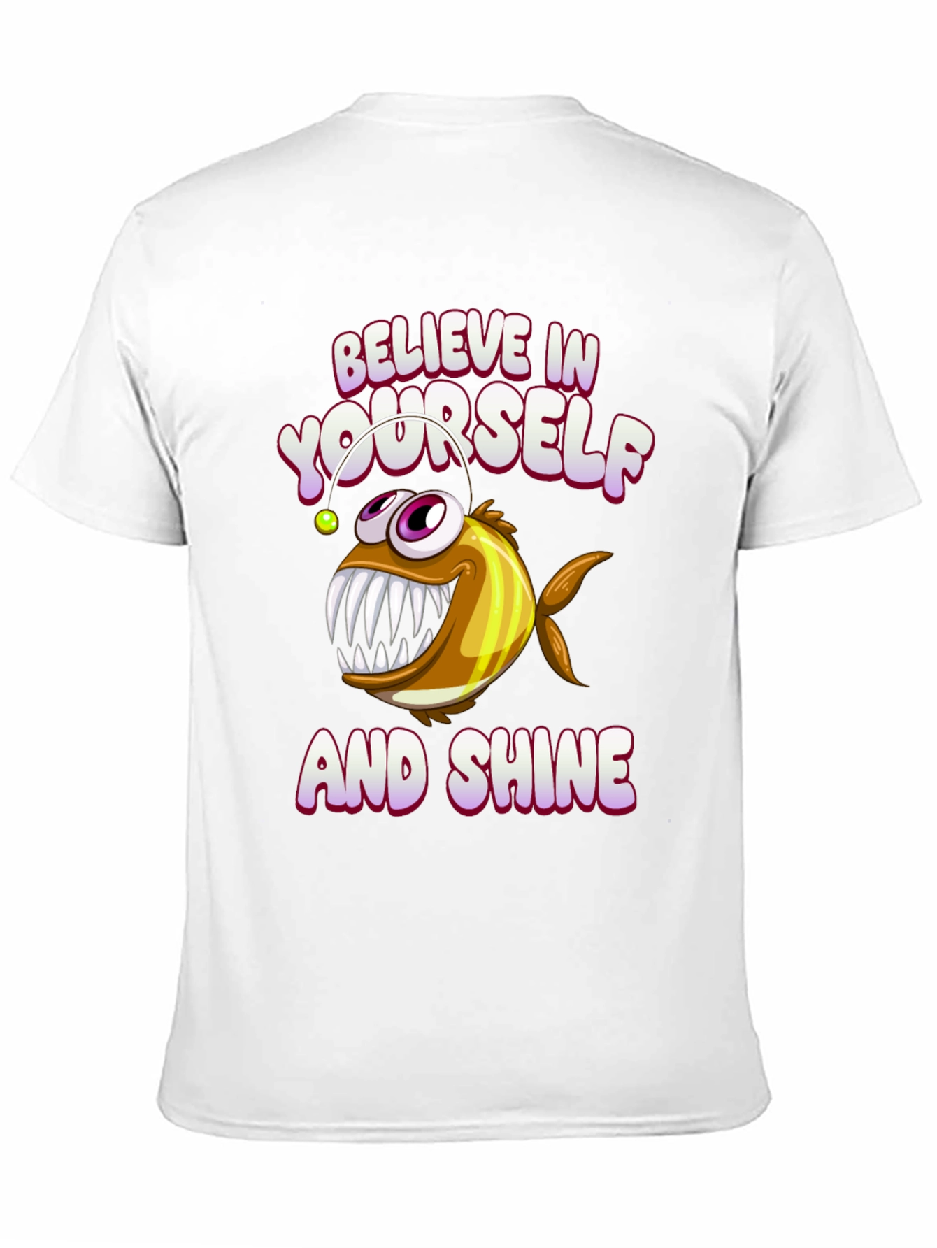 Black Believe in Yourself Angler Fish Graphic Tee view 11