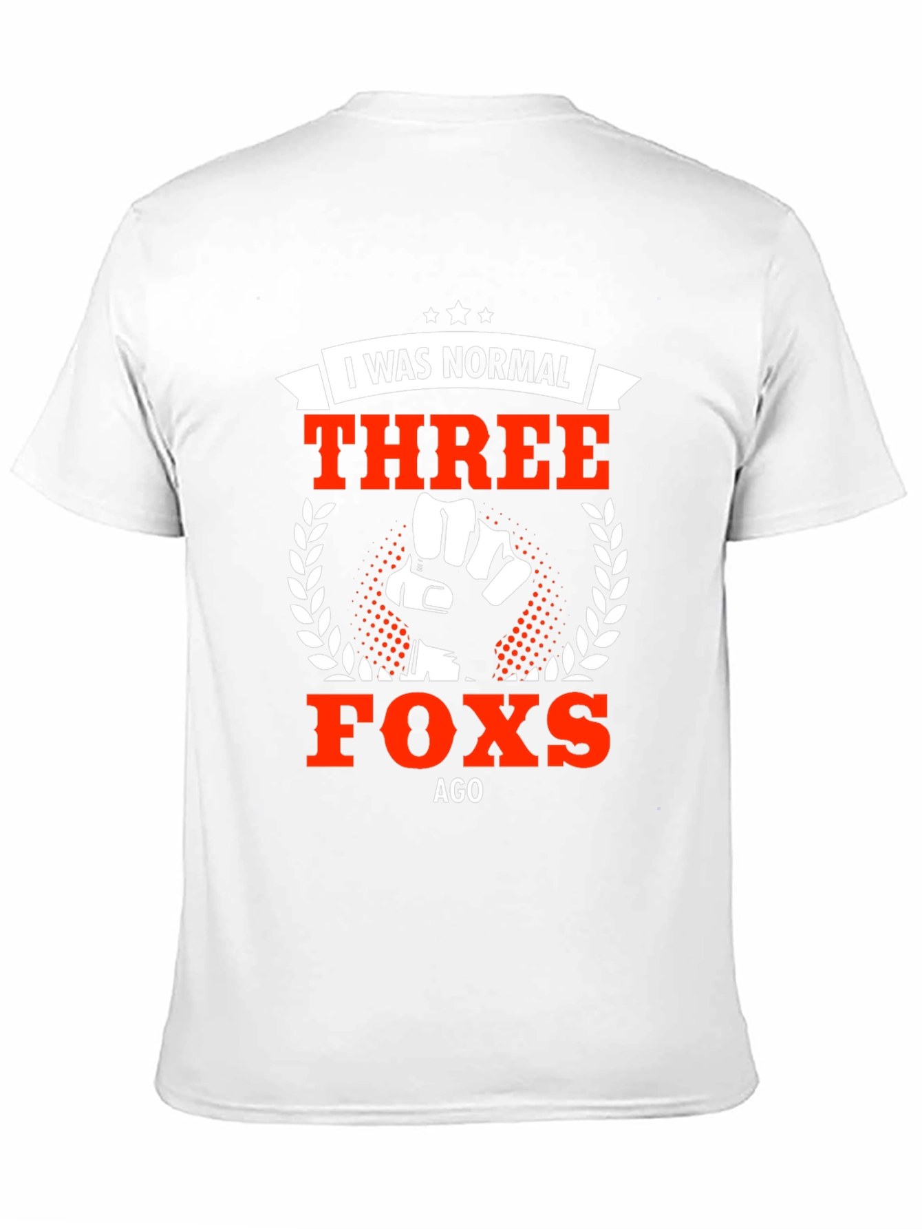 Black Three Foxes Ago Funny Graphic T-Shirt view 11