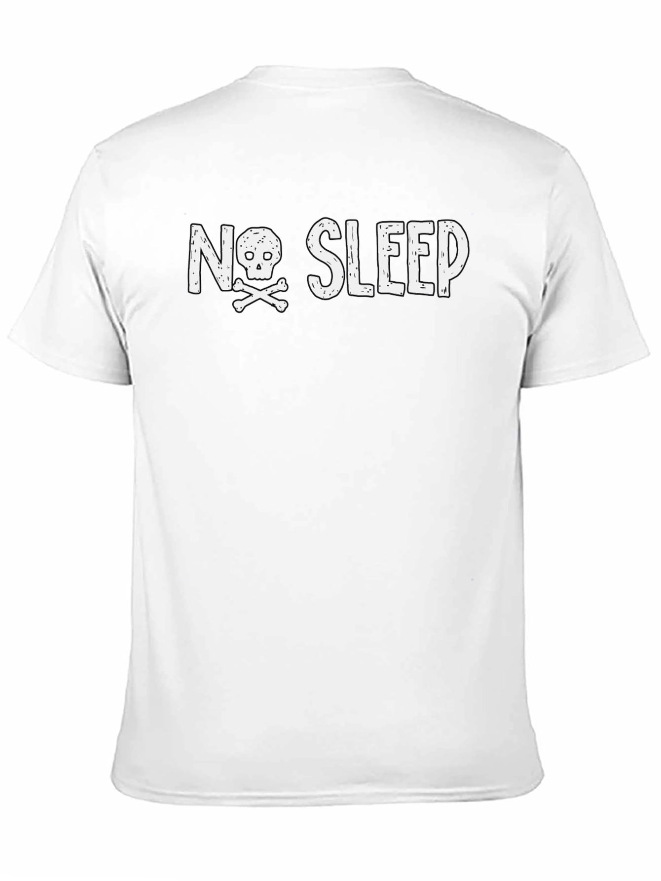 Black No Sleep Skull Graphic Tee - Unisex view 11